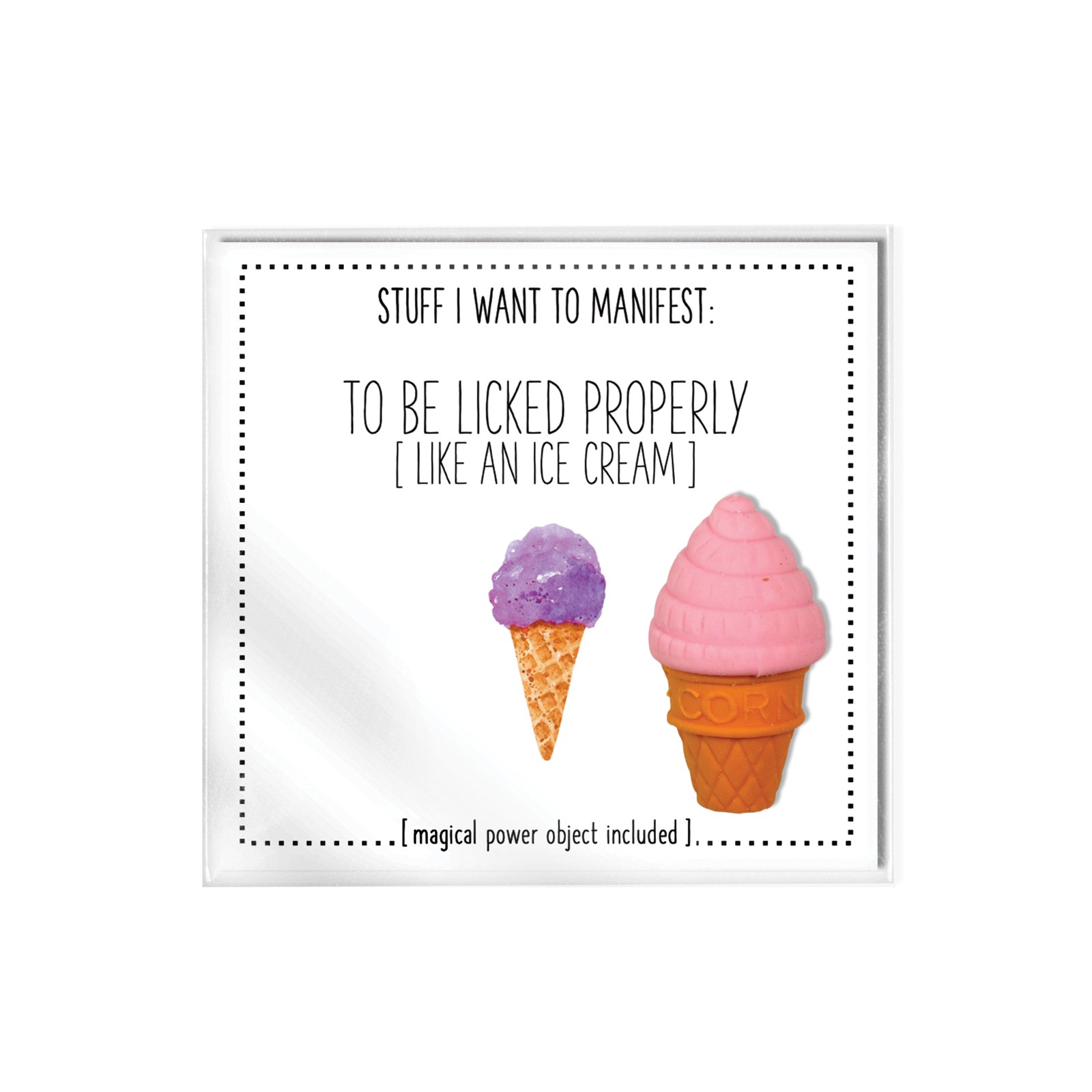 Warm Human To Be Licked Properly Card & Charm Warm Human To Be Licked Properly Card & Charm