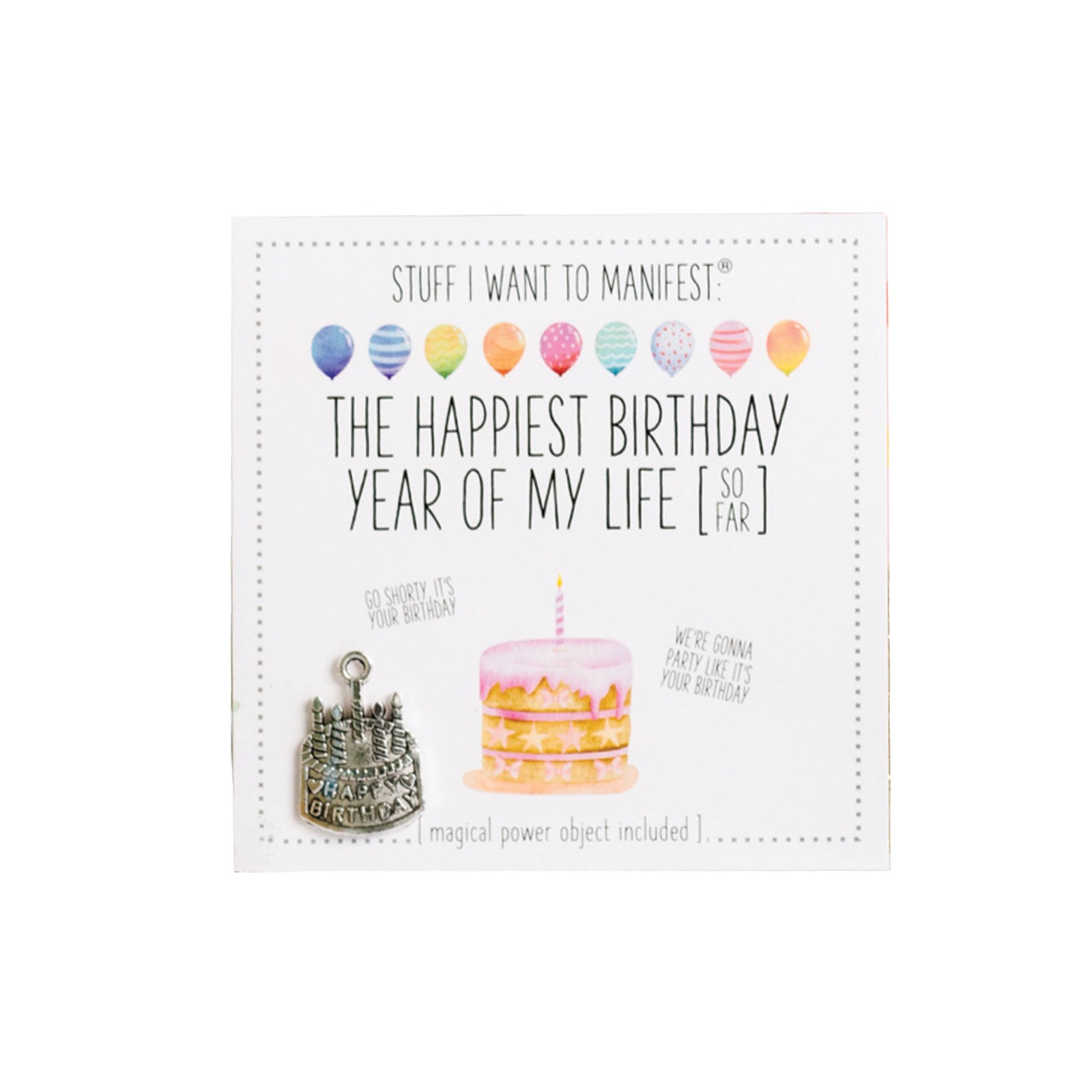 Warm Human The Best Birthday Year Mini Card and Charm Warm Human The Best Birthday Year Mini Card and Charm