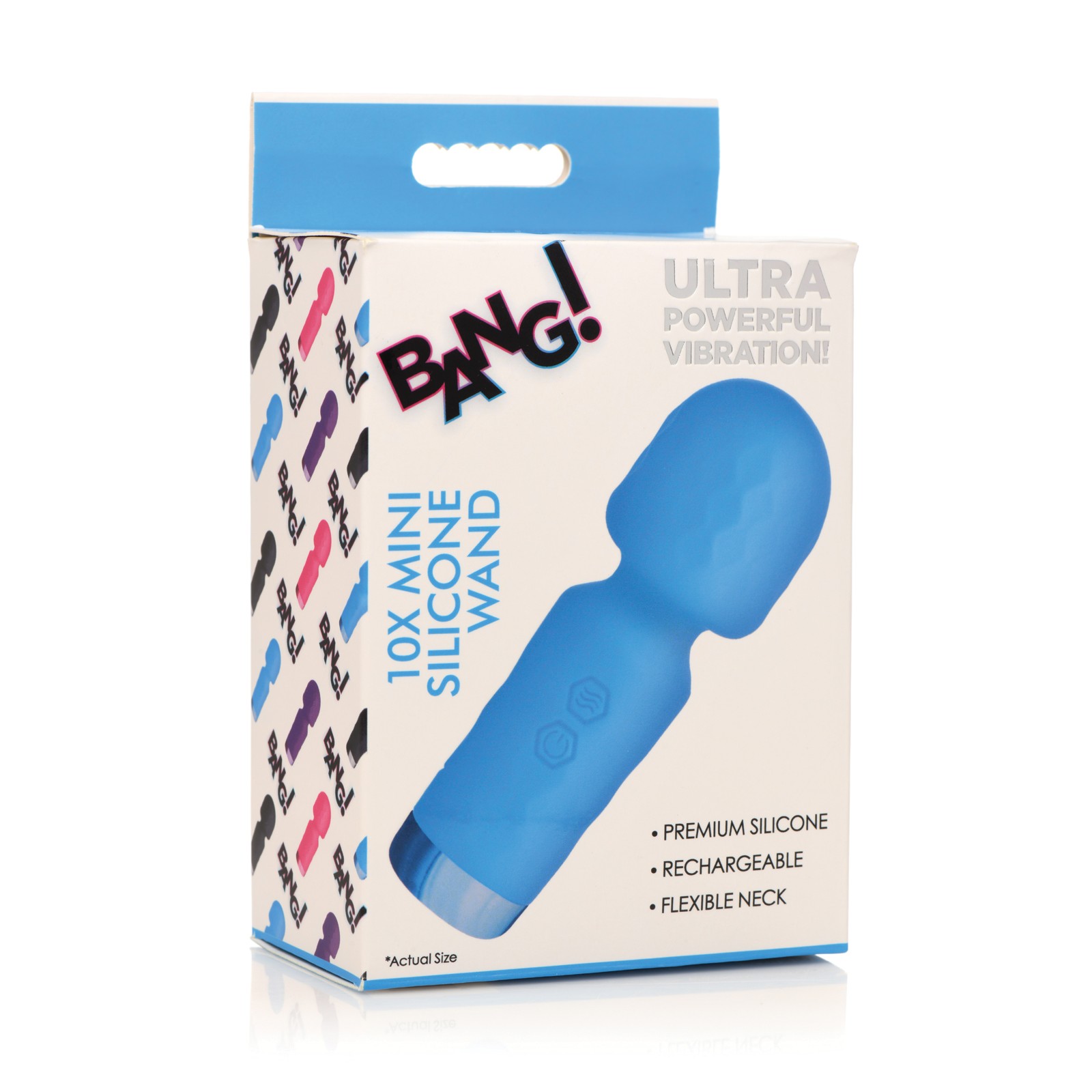 Bang Mini Silicone Wand Blue Bang Mini Silicone Wand Blue