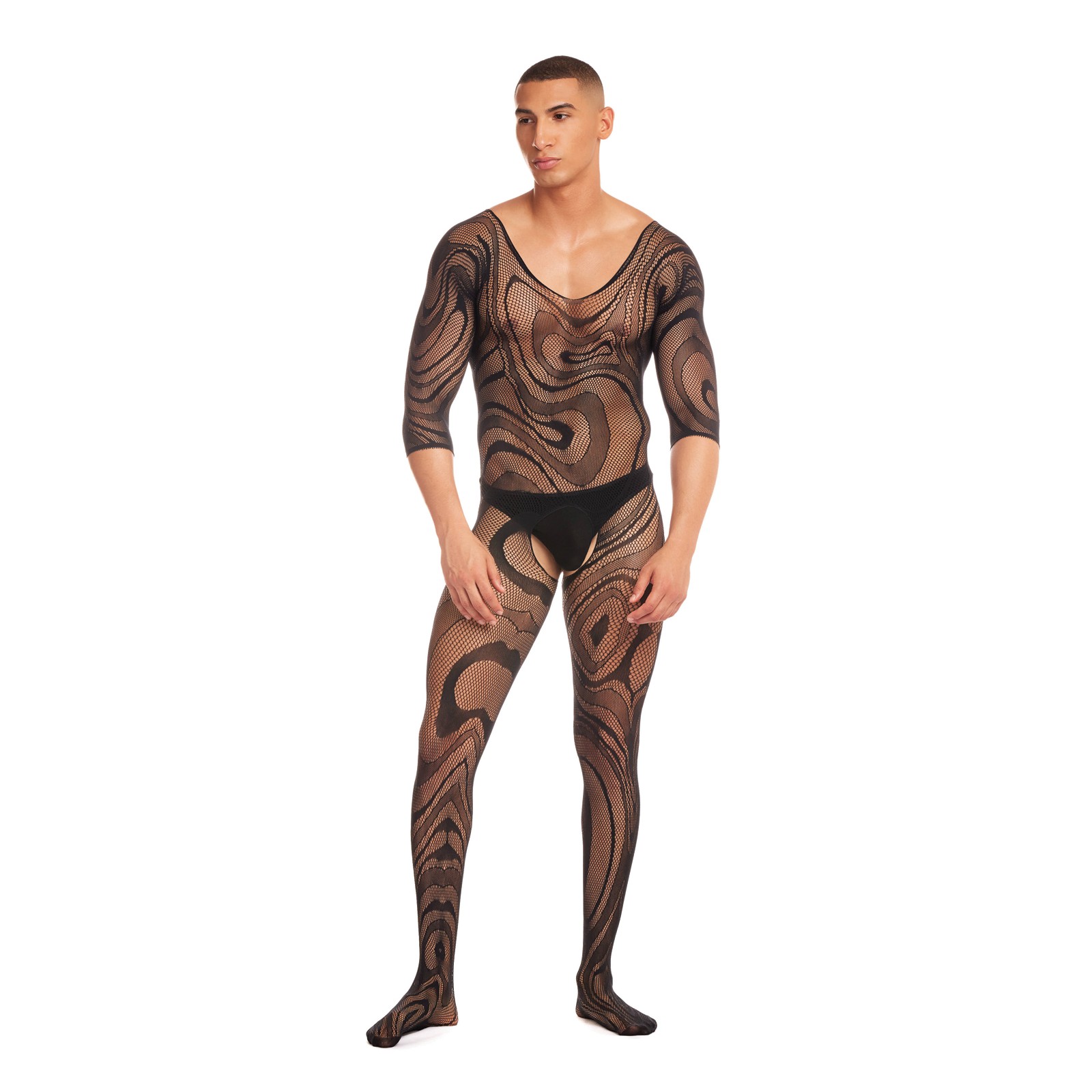 Rainbow Party Supernova Body Stocking 2 pc Set w/Thong - Black S/M Rainbow Party Supernova Body Stocking 2 pc Set w/Thong - Black S/M