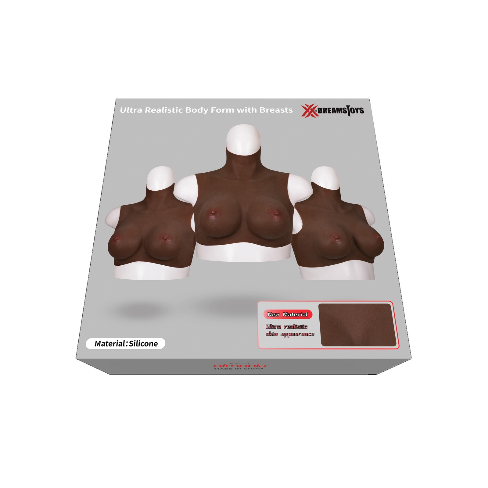 Forma de Pecho Ultra Realista Talla B Pequeña Negra - XX-DREAMTOYS Forma de Pecho Ultra Realista Talla B Pequeña Negra - XX-DREAMTOYS