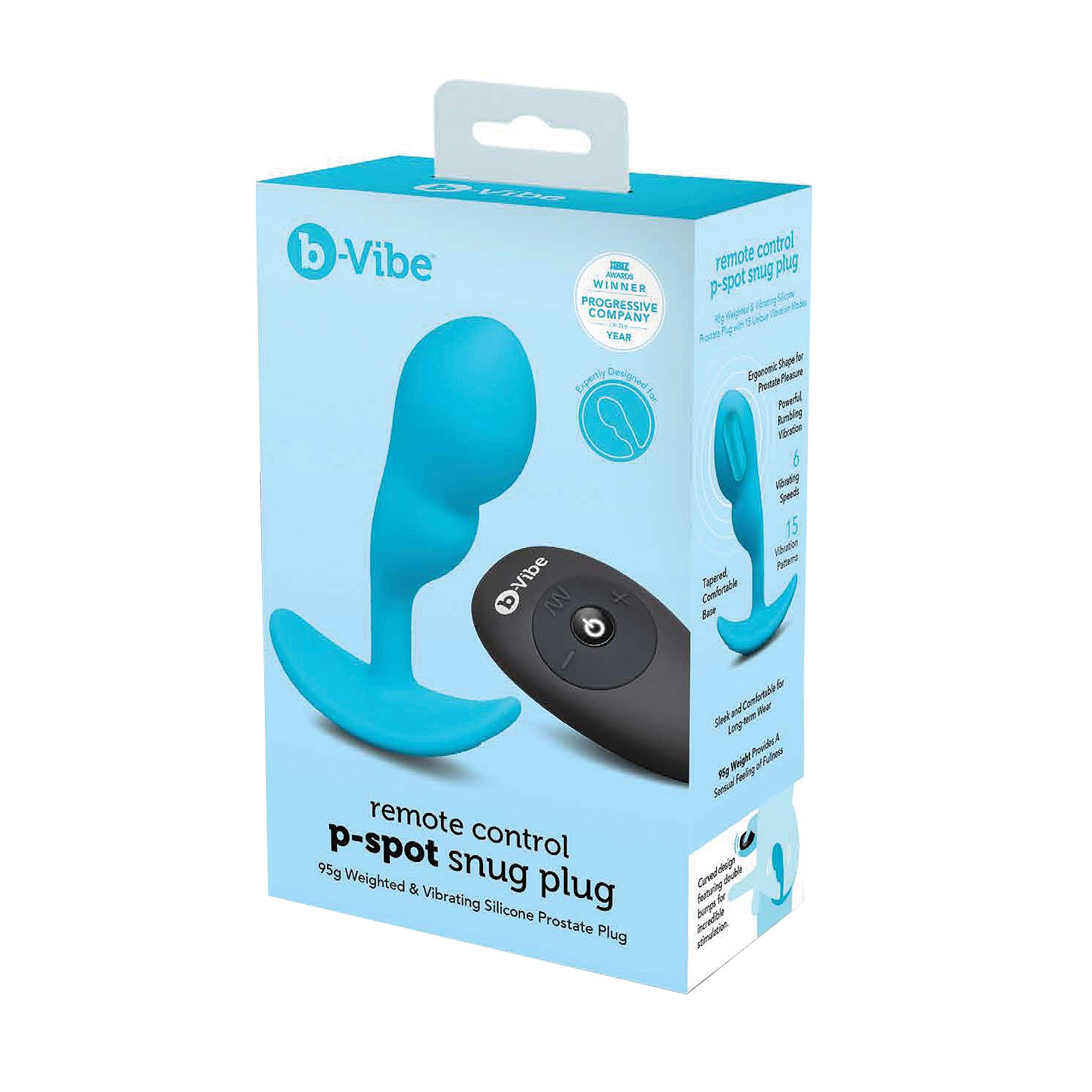 b-Vibe Remote Control P-Spot Snug Plug Blue b-Vibe Remote Control P-Spot Snug Plug Blue