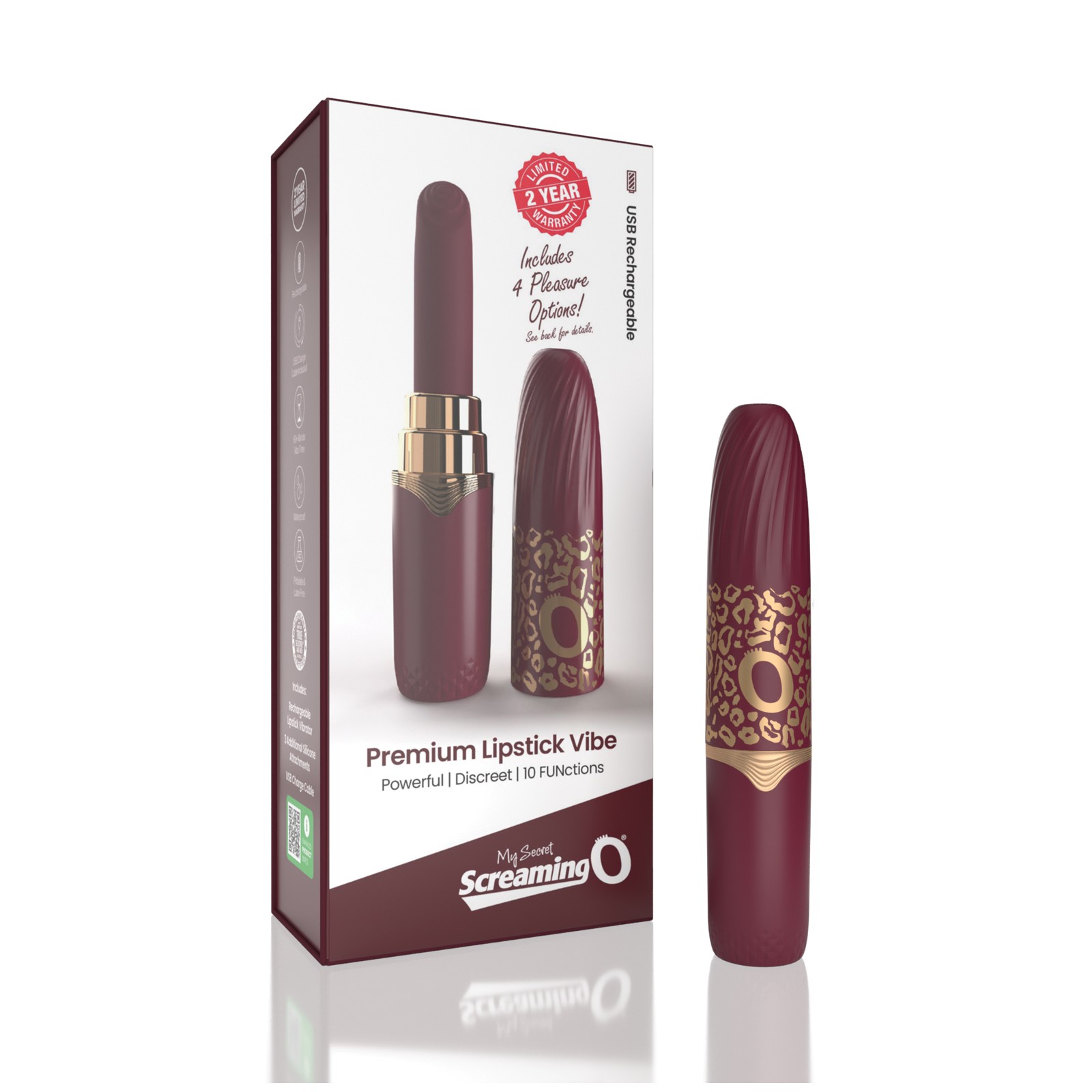 Vibrador Premium Lipstick My Secret de Screaming O - Merlot Vibrador Premium Lipstick My Secret de Screaming O - Merlot