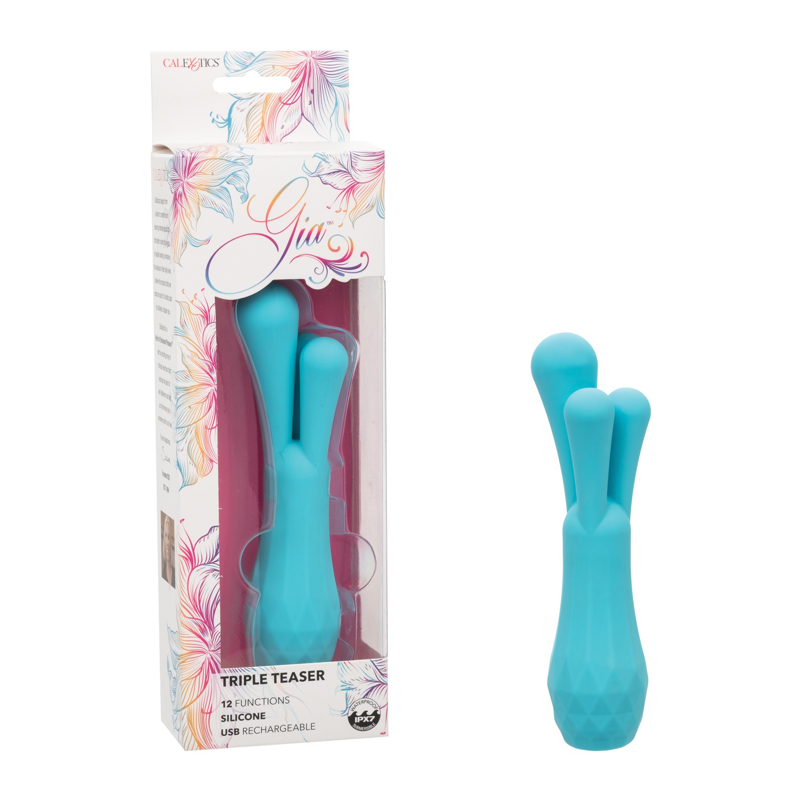 Gia Triple Teaser Vibrator Aqua Gia Triple Teaser Vibrator Aqua