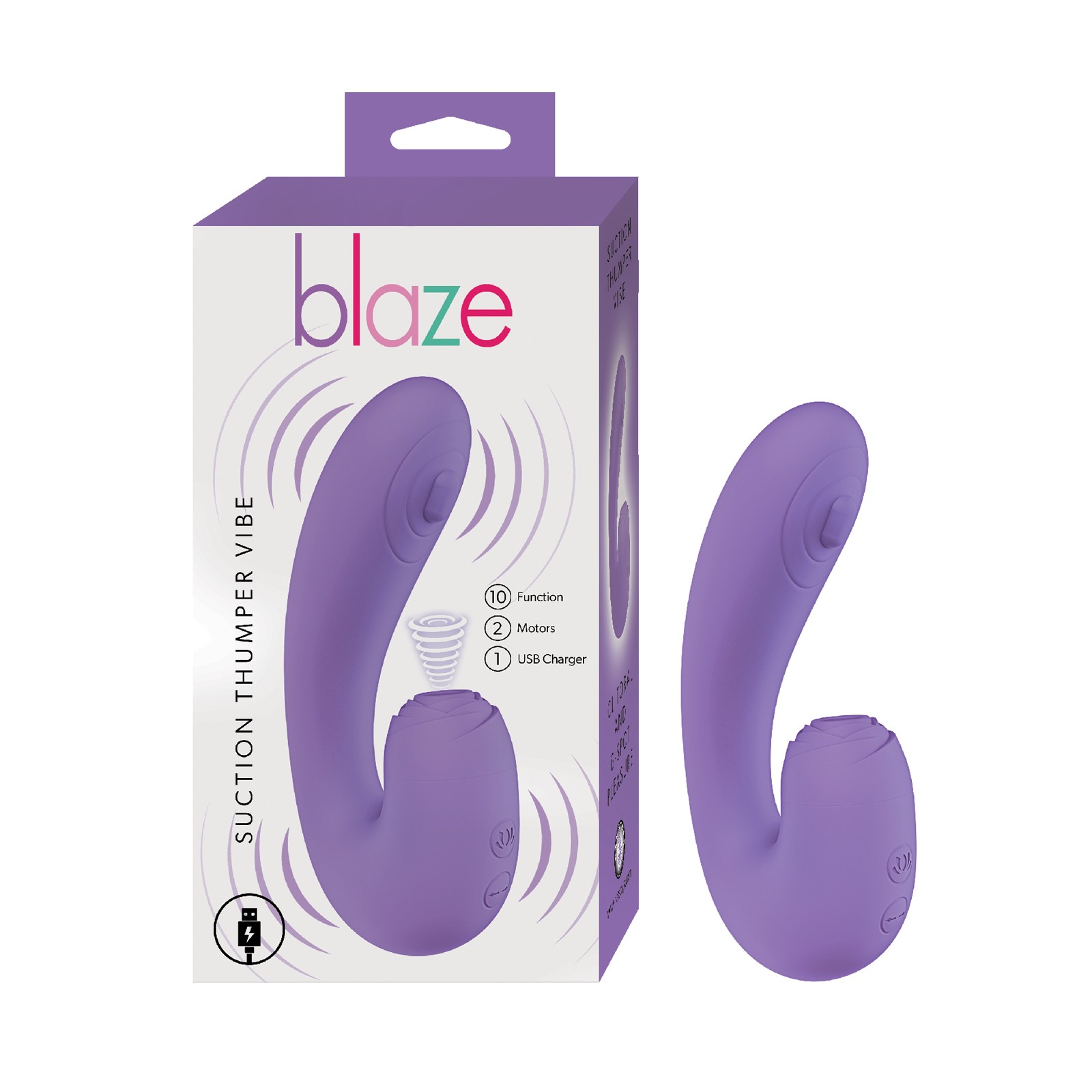 Blaze Suction Thumper Vibe - Lavender Blaze Suction Thumper Vibe - Lavender