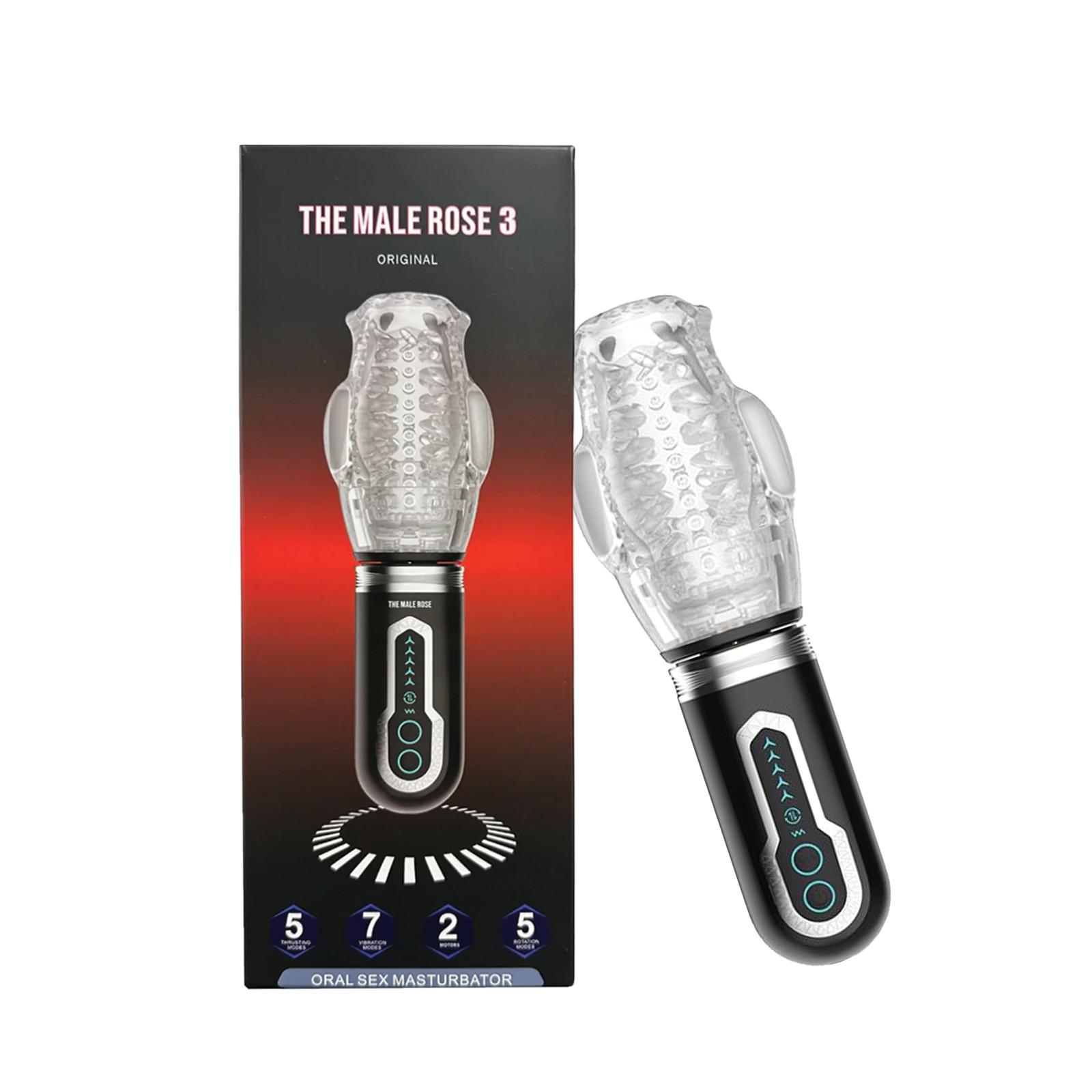 The Male Rose 3 Masturbador Oral con Movimiento y Vibración The Male Rose 3 Masturbador Oral con Movimiento y Vibración