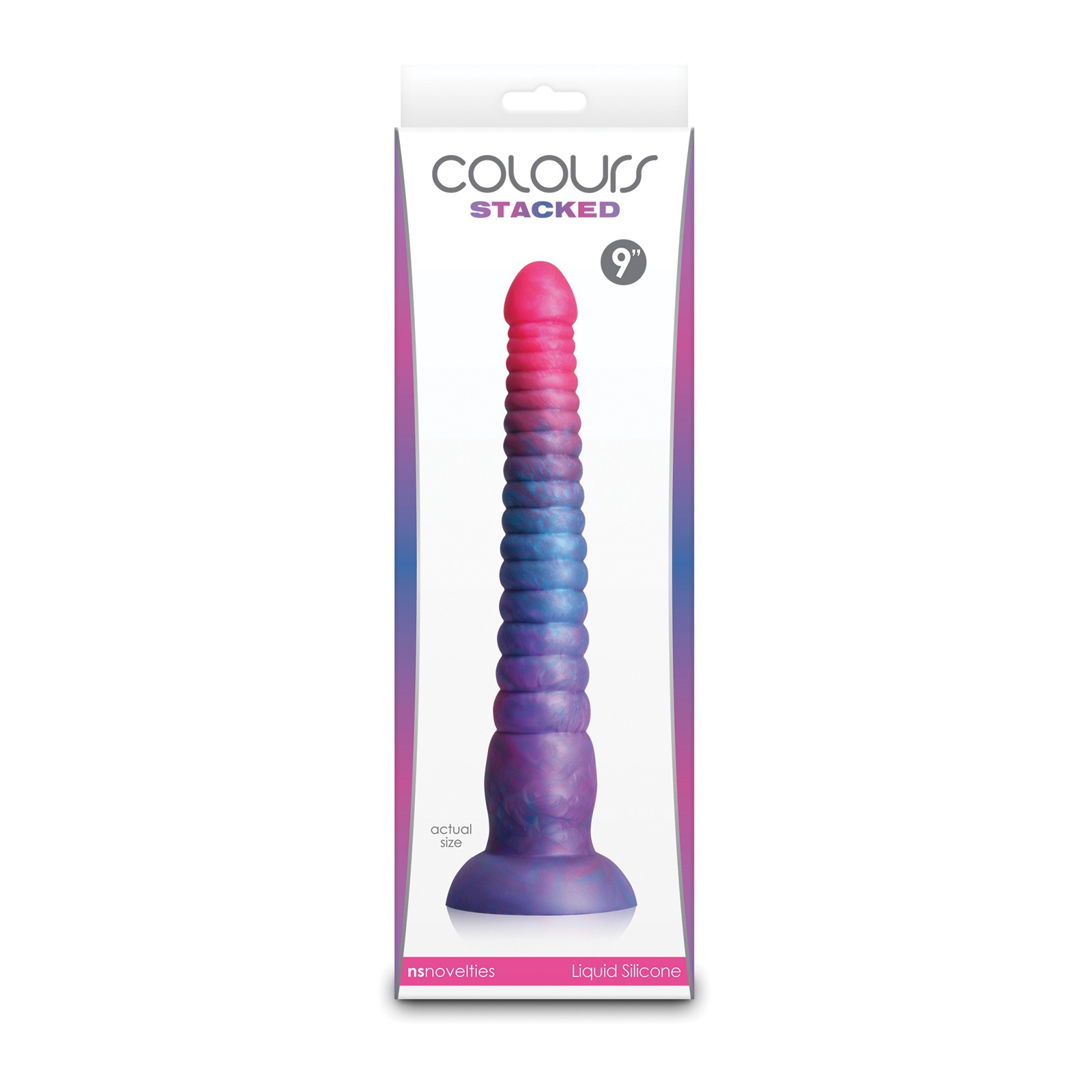 Vibrant Colours Stacked Dildo in Pink and Blue Vibrant Colours Stacked Dildo in Pink and Blue