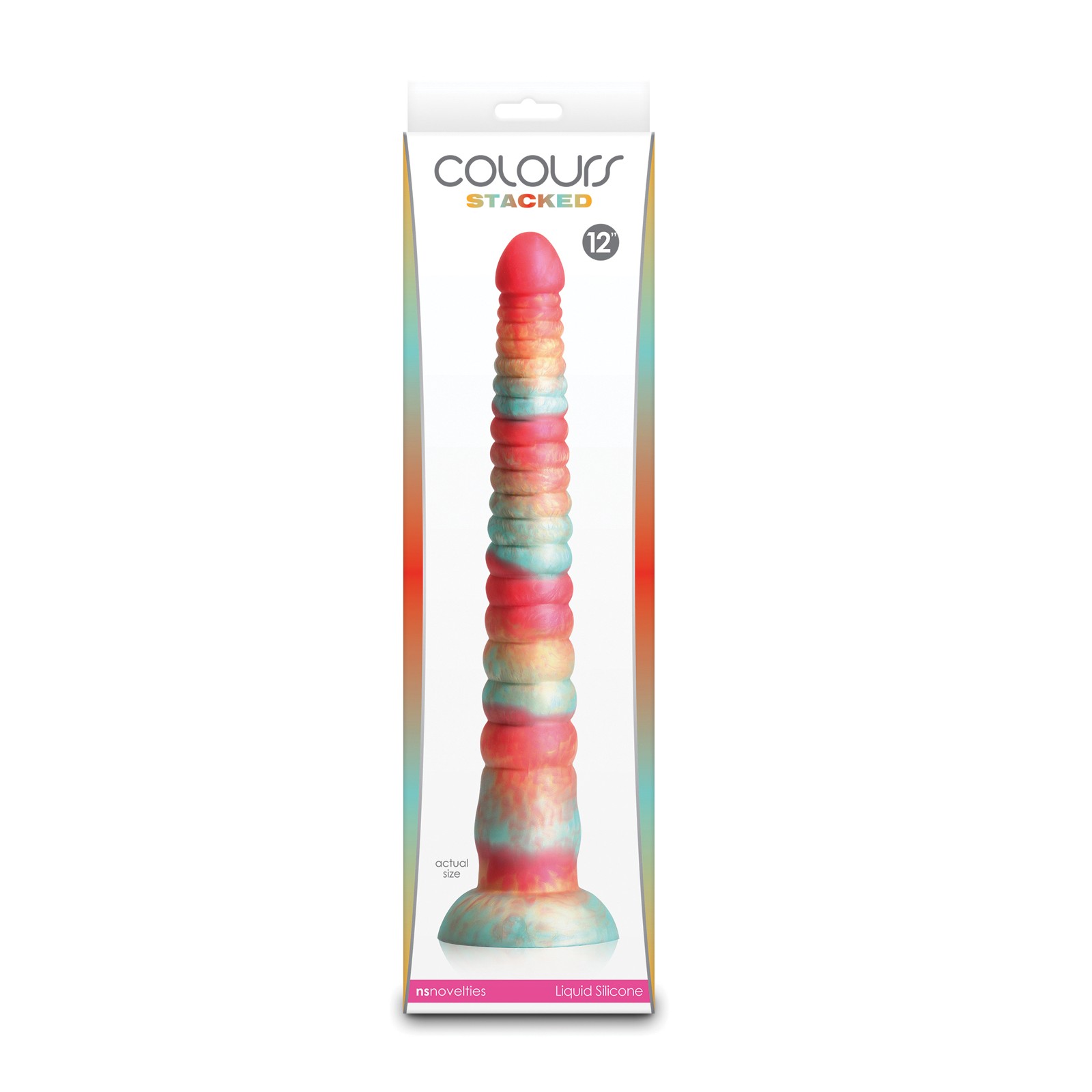 Colours Stacked 12 Inch Dildo Red Gold Colours Stacked 12 Inch Dildo Red Gold
