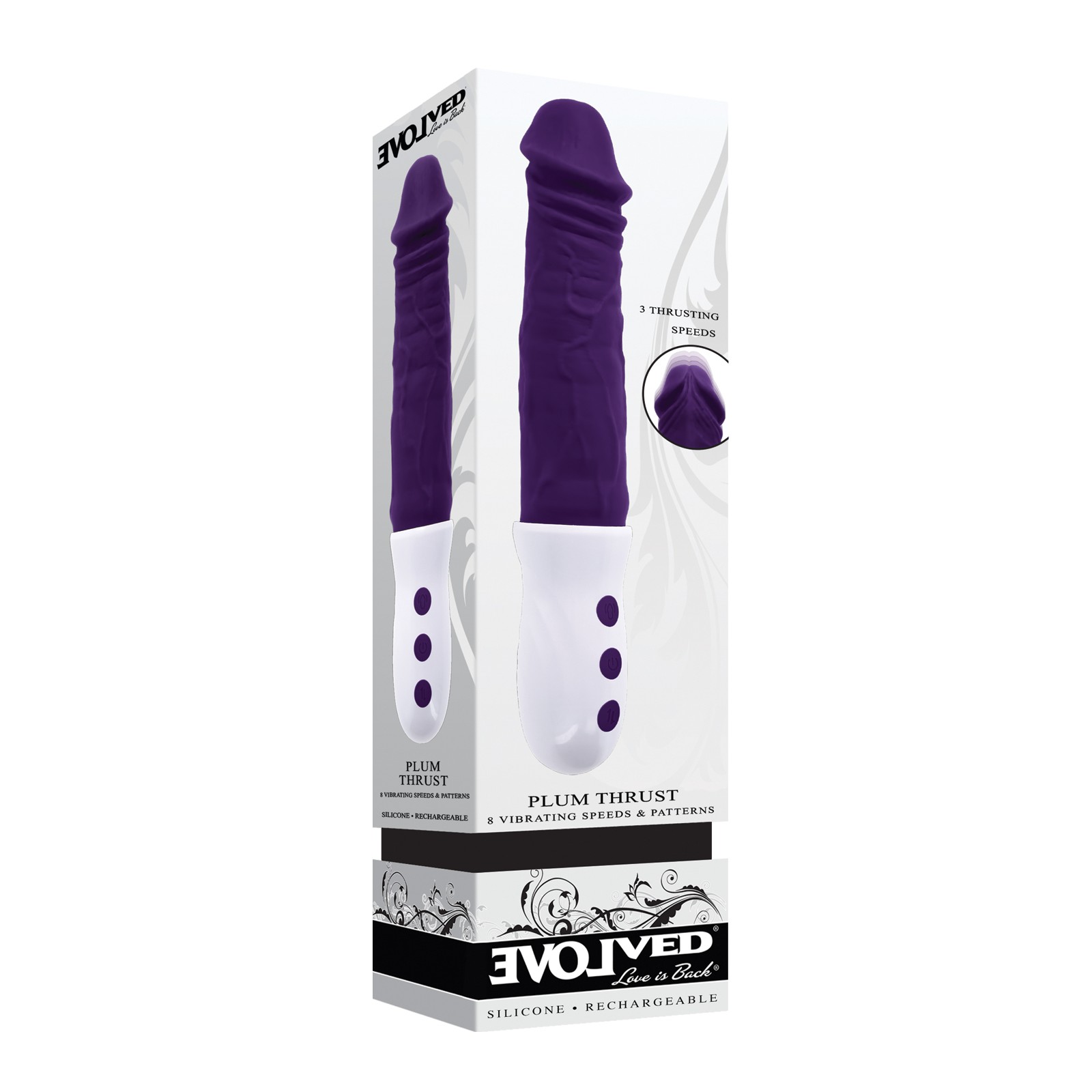 Vibrador Evolved Plum Thrust - Placer Realista Vibrador Evolved Plum Thrust - Placer Realista