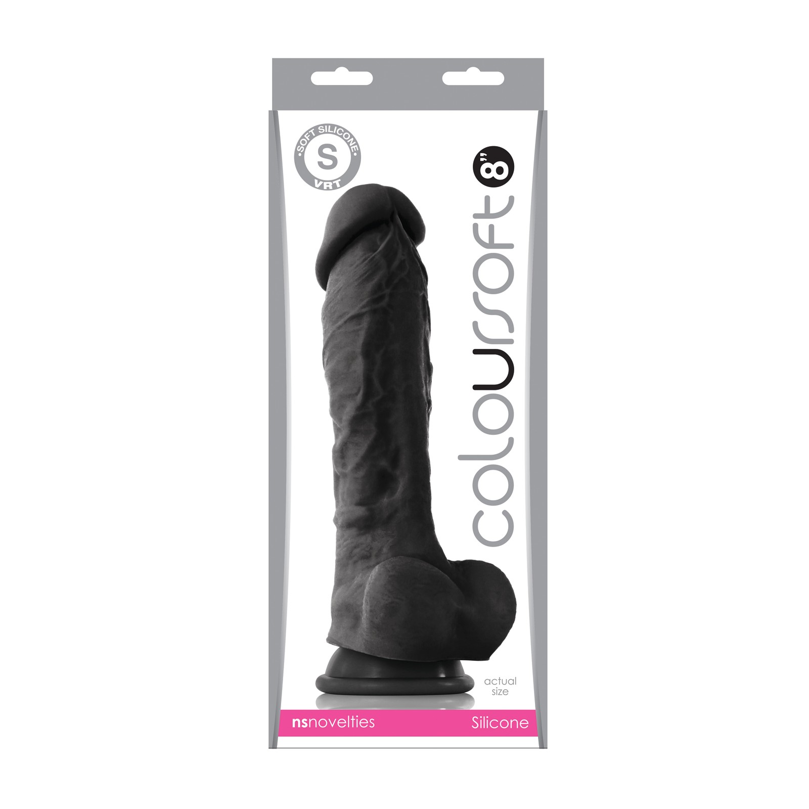 ColourSoft 8 Inch Soft Dildo Black ColourSoft 8 Inch Soft Dildo Black