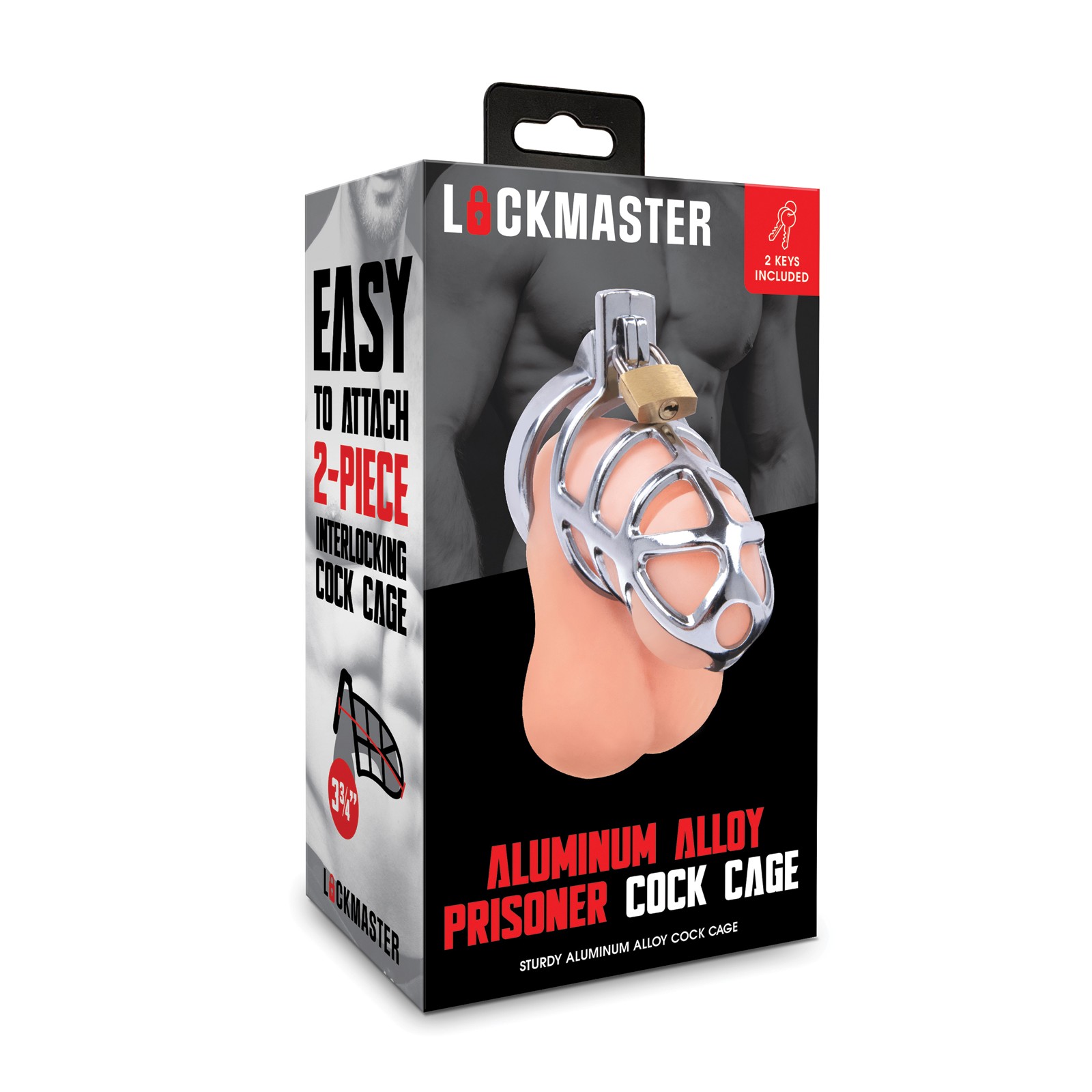 Lockmaster Stainless Steel Prisoner Cock Cage 3.75 inches Lockmaster Stainless Steel Prisoner Cock Cage 3.75 inches
