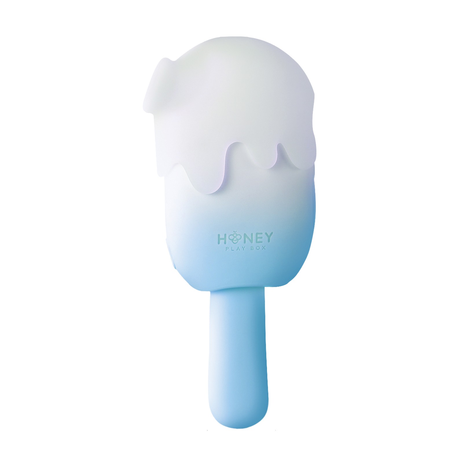 Bite Me Cream Pop Vibrator in Blue/White Bite Me Cream Pop Vibrator in Blue/White