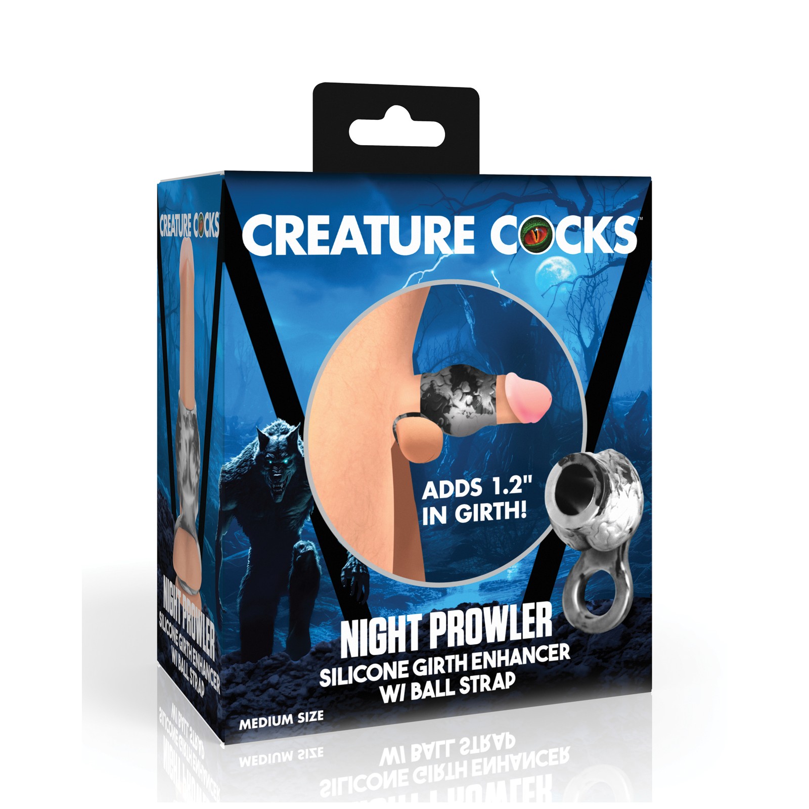 Creature Cocks Night Prowler Silicone Penis Sleeve & Ball Stretcher Creature Cocks Night Prowler Silicone Penis Sleeve & Ball Stretcher