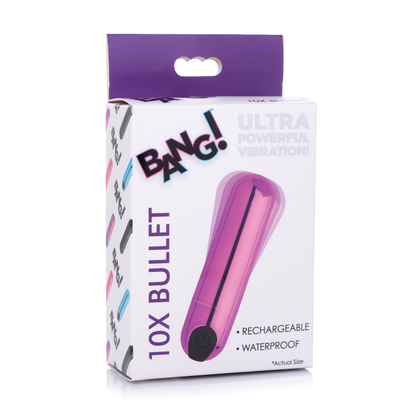Bala Vibradora Metálica Recargable 10X - Púrpura Bala Vibradora Metálica Recargable 10X - Púrpura