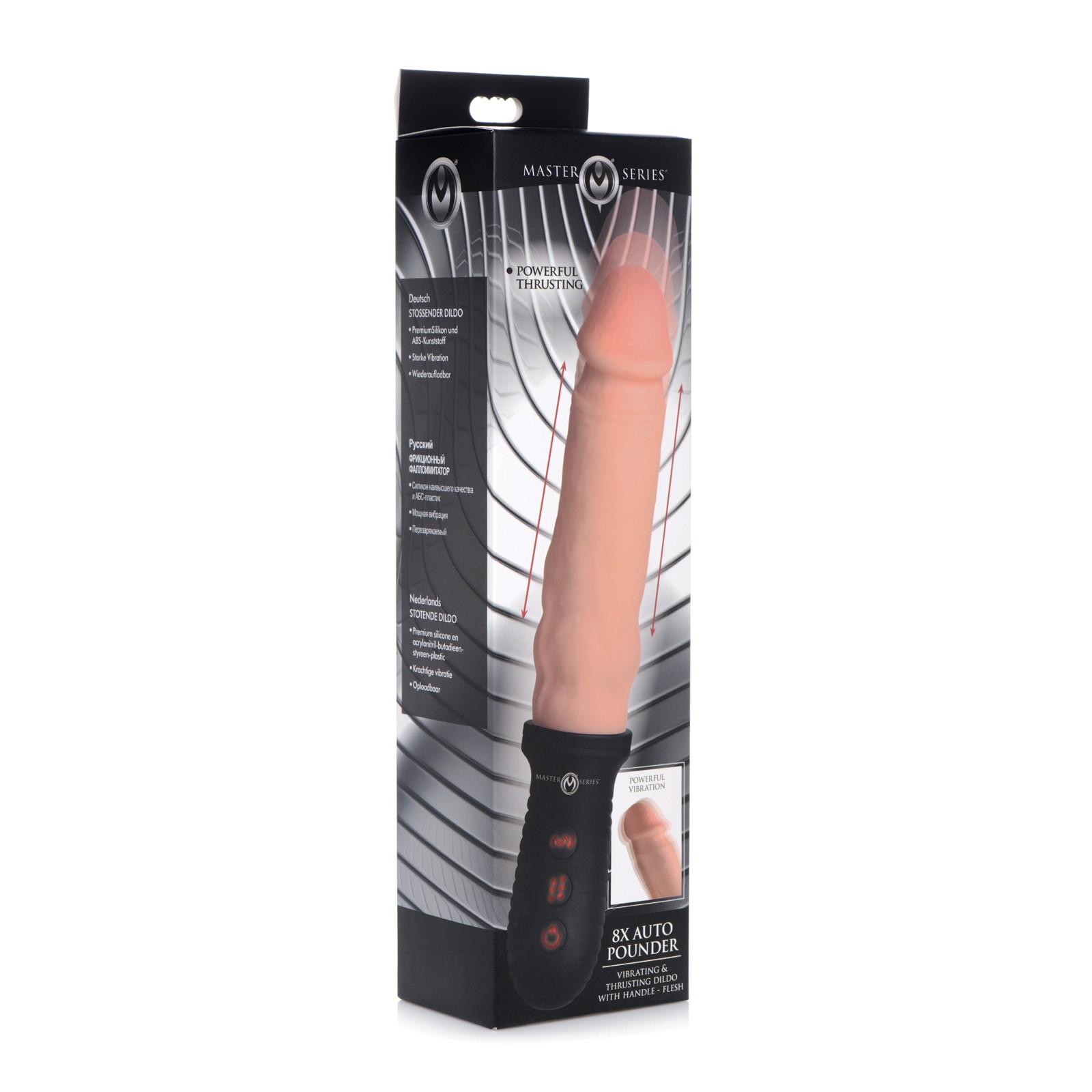 Dildo Automático Master Series 8X Carne Dildo Automático Master Series 8X Carne