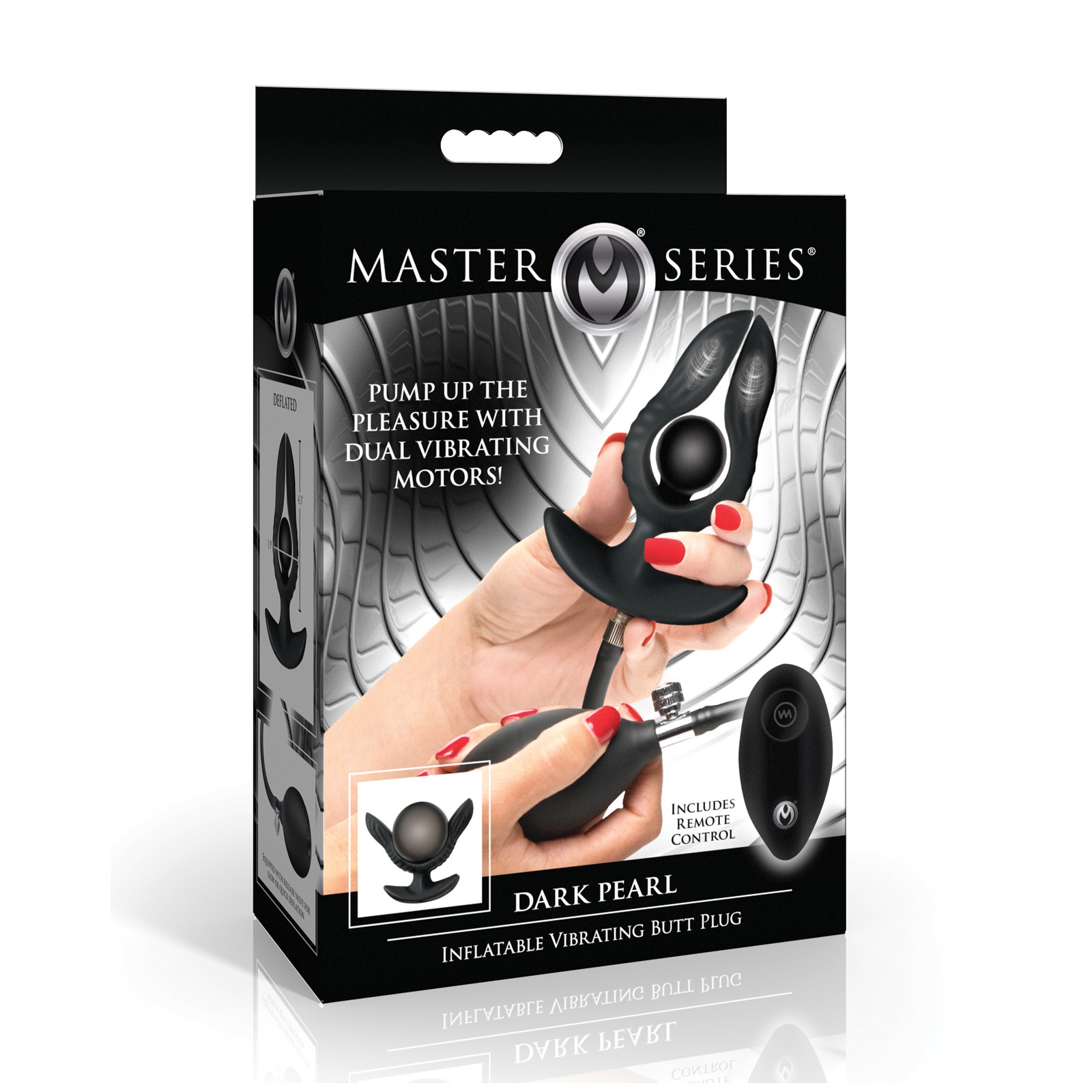 Dark Pearl Inflatable Vibrating Butt Plug Dark Pearl Inflatable Vibrating Butt Plug