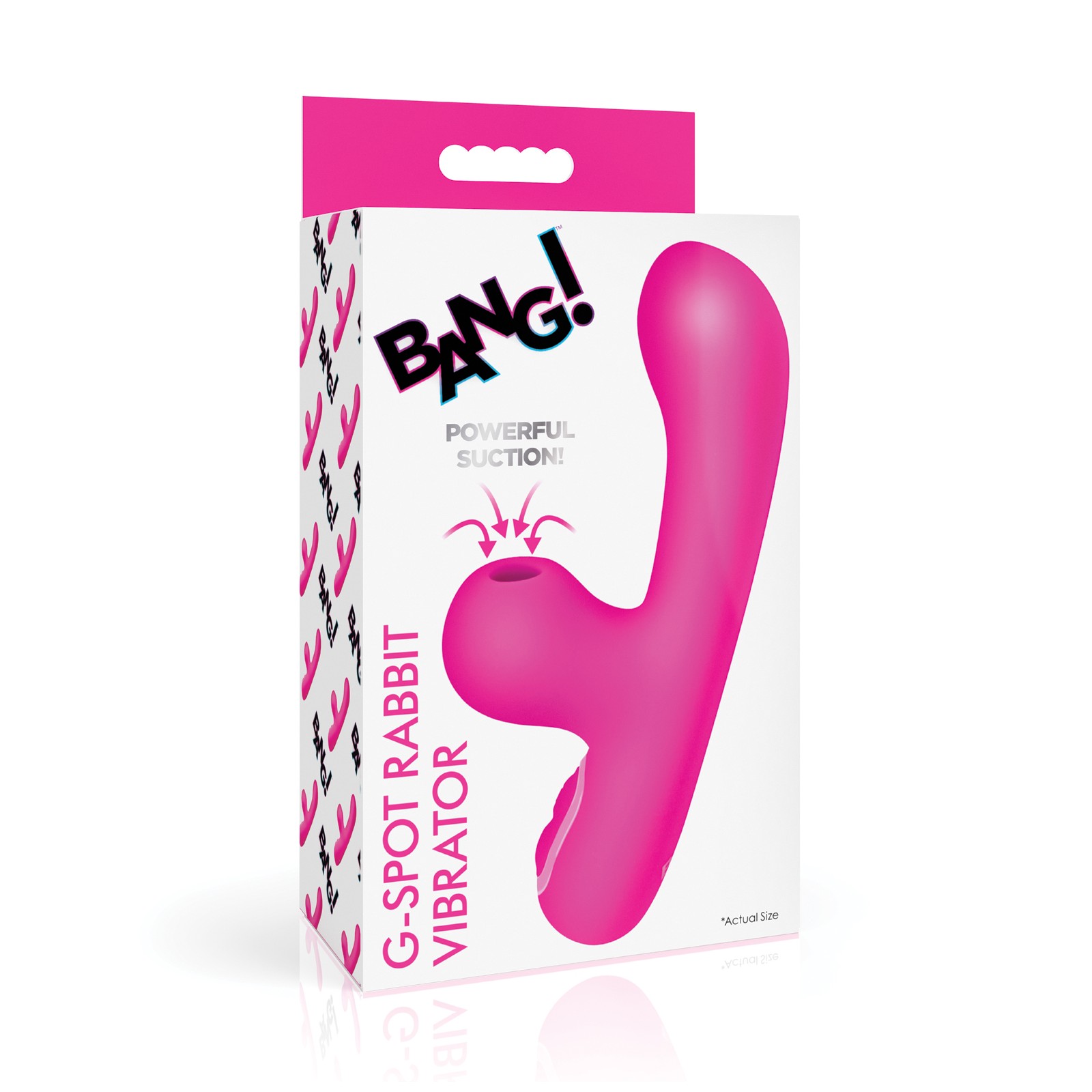 Bang 10X G-Spot Rabbit Vibrator with Suction Pink Bang 10X G-Spot Rabbit Vibrator with Suction Pink