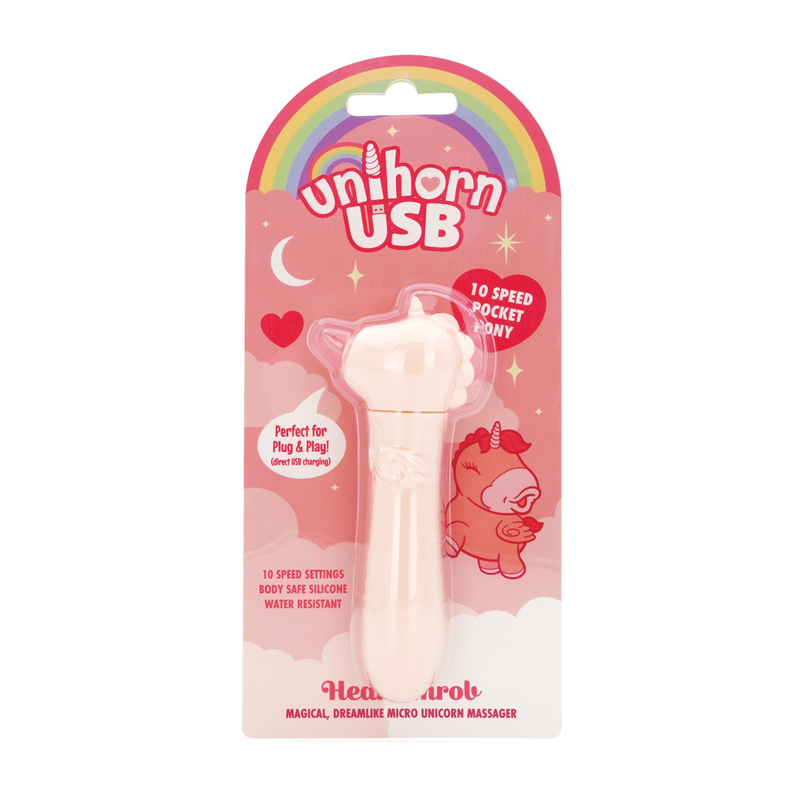 Vibrador Bullet USB Unihorn - Heart Throb Vibrador Bullet USB Unihorn - Heart Throb