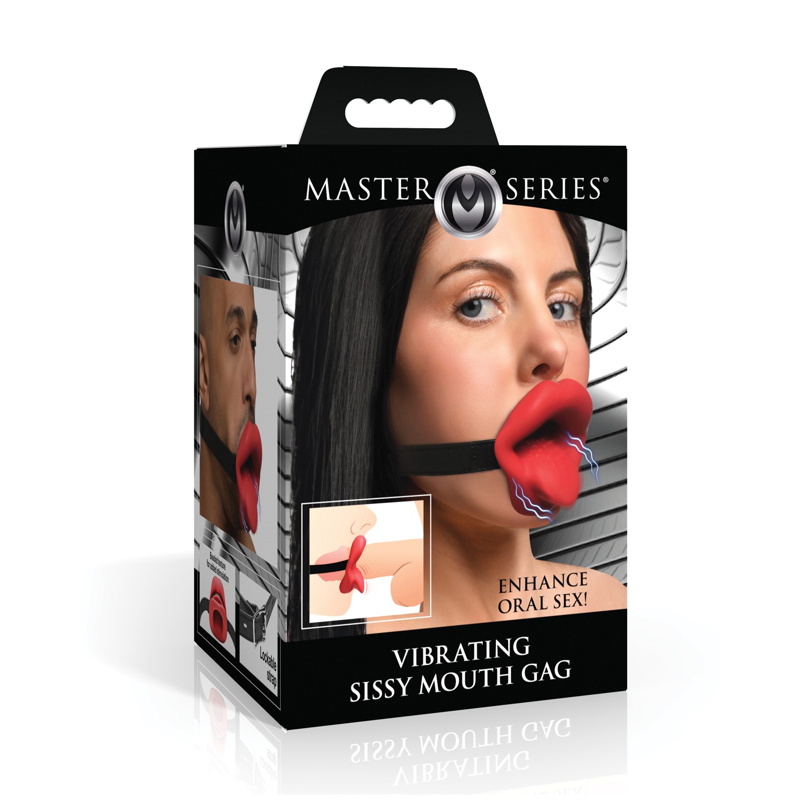 Master Series Sissy Mouth Gag Vibrator Red Master Series Sissy Mouth Gag Vibrator Red