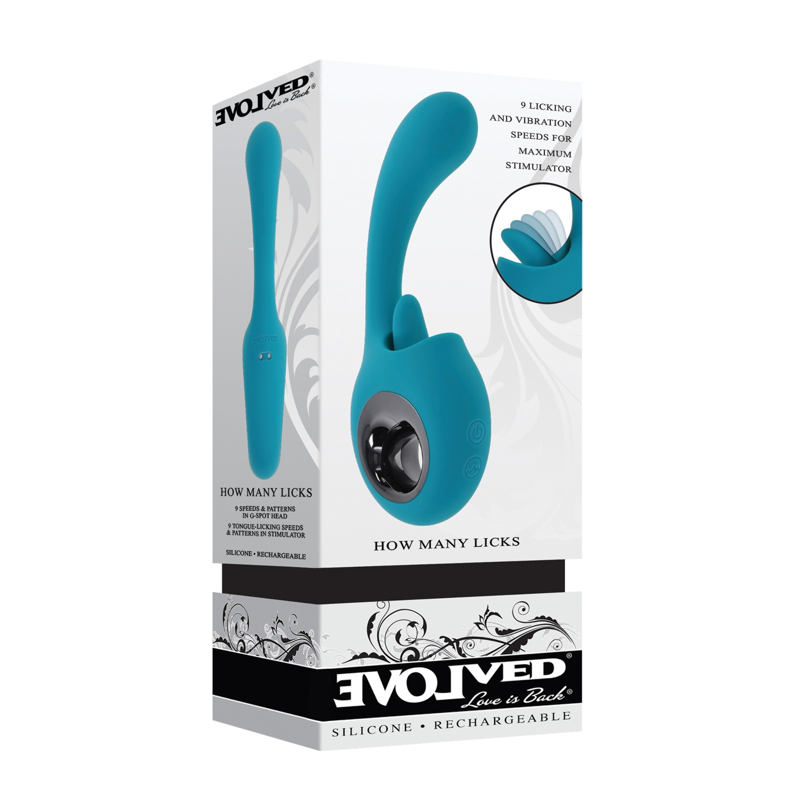 Vibrador Evolved How Many Licks para Punto G Teal Vibrador Evolved How Many Licks para Punto G Teal