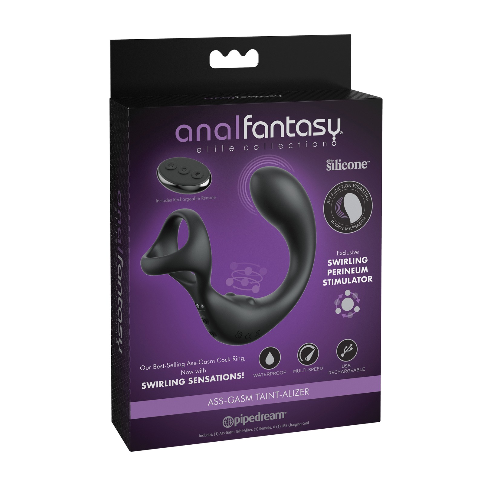Anal Fantasy Elite Ass-Gasm Taint-Alizer P-Spot Vibrator Black Anal Fantasy Elite Ass-Gasm Taint-Alizer P-Spot Vibrator Black