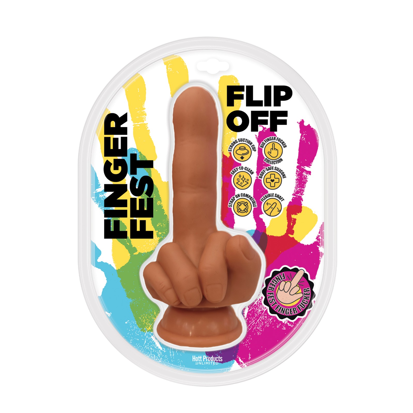 Finger Fest Flip Off Dildo - Tan Finger Fest Flip Off Dildo - Tan