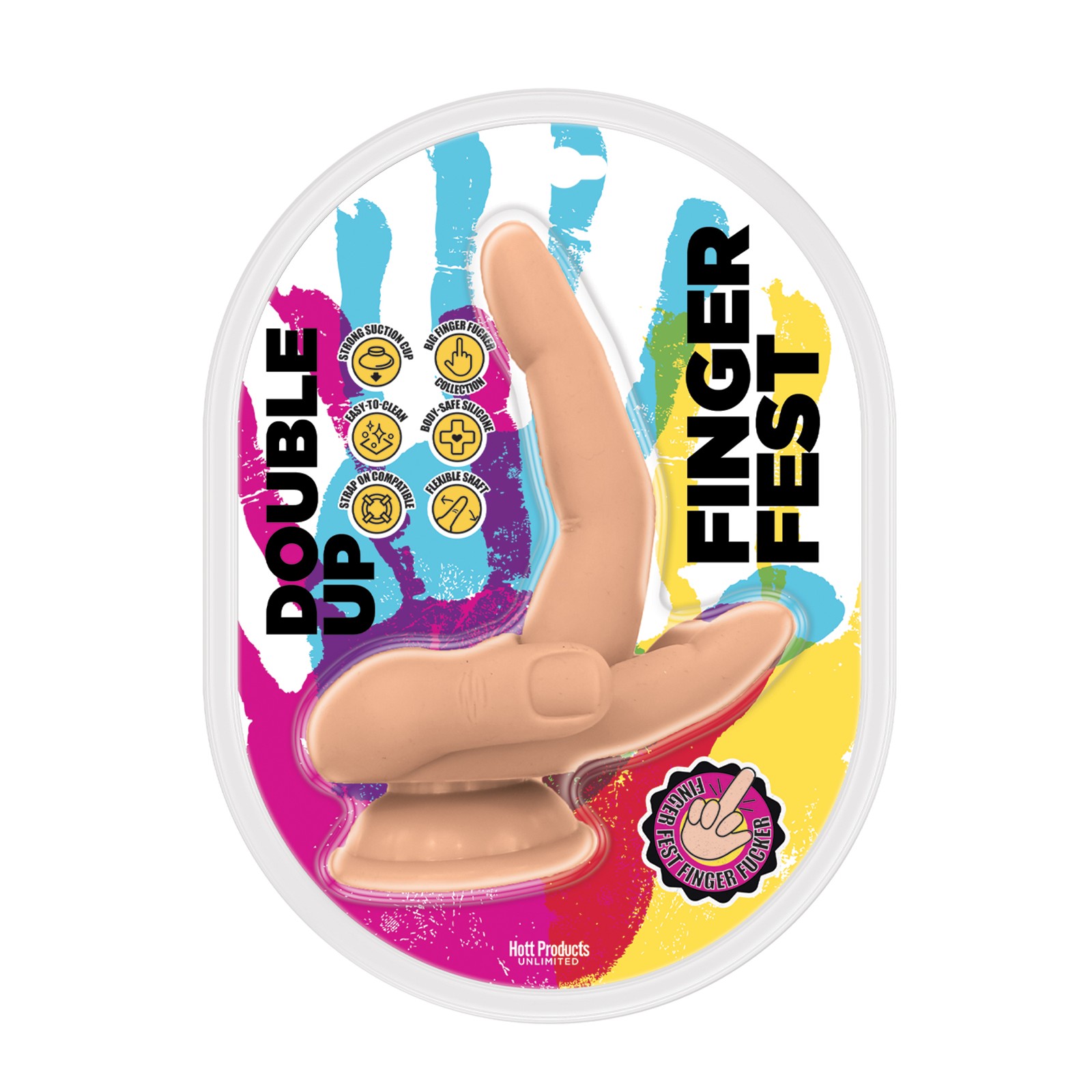 Dildo Double Up Finger Fest Flesh Dildo Double Up Finger Fest Flesh