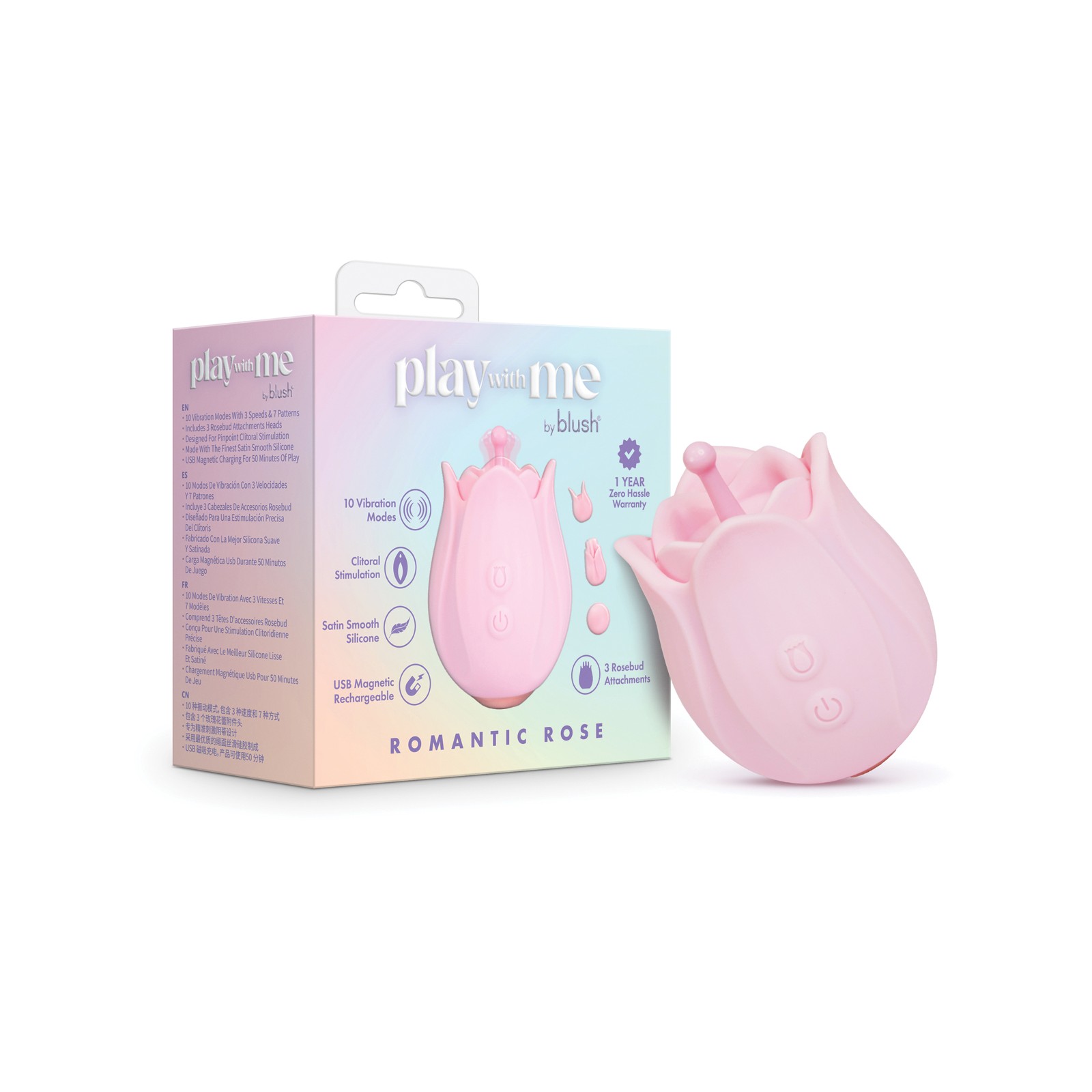 Blush Play With Me Romantic Rose - Compact Massager Blush Play With Me Romantic Rose - Compact Massager