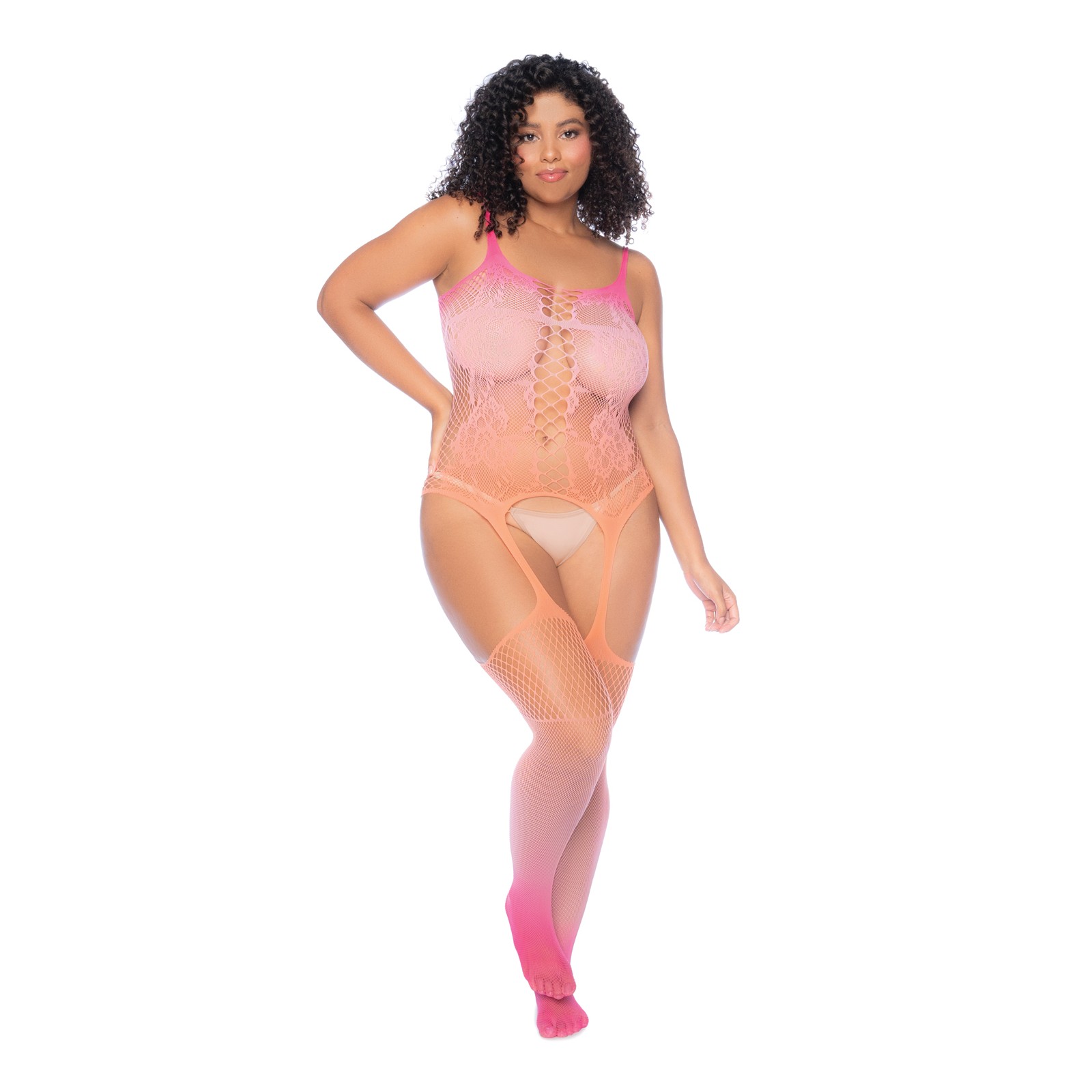 Floral Ombre Bodysuit in Pink Floral Ombre Bodysuit in Pink