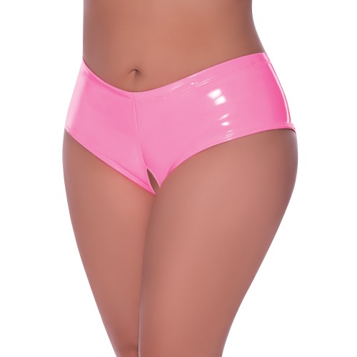 Short de Cintura Baja Club Candy con Abertura Rosa