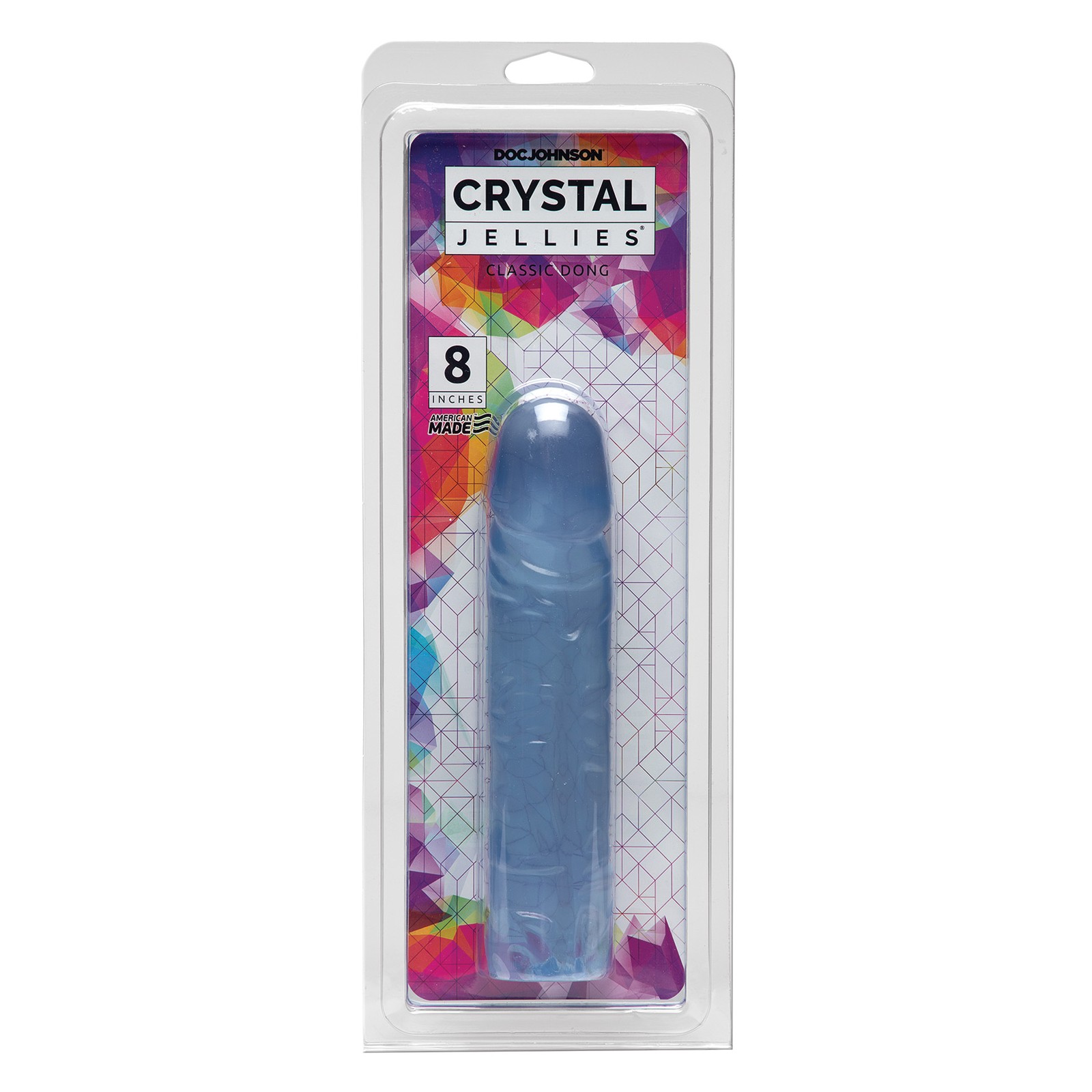 Crystal Jellies 8" Classic Dildo - Clear Crystal Jellies 8" Classic Dildo - Clear