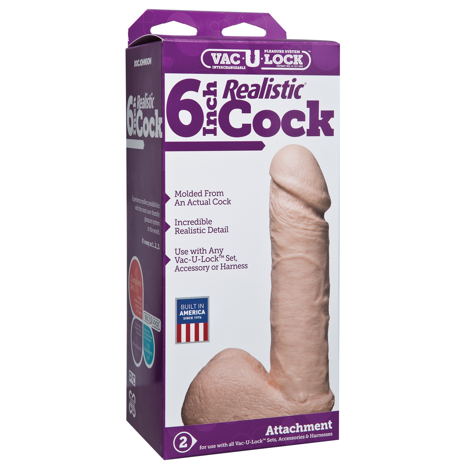 Vac-U-Lock 6" Realistic - Add Versatility to Your Experience Vac-U-Lock 6" Realistic - Add Versatility to Your Experience