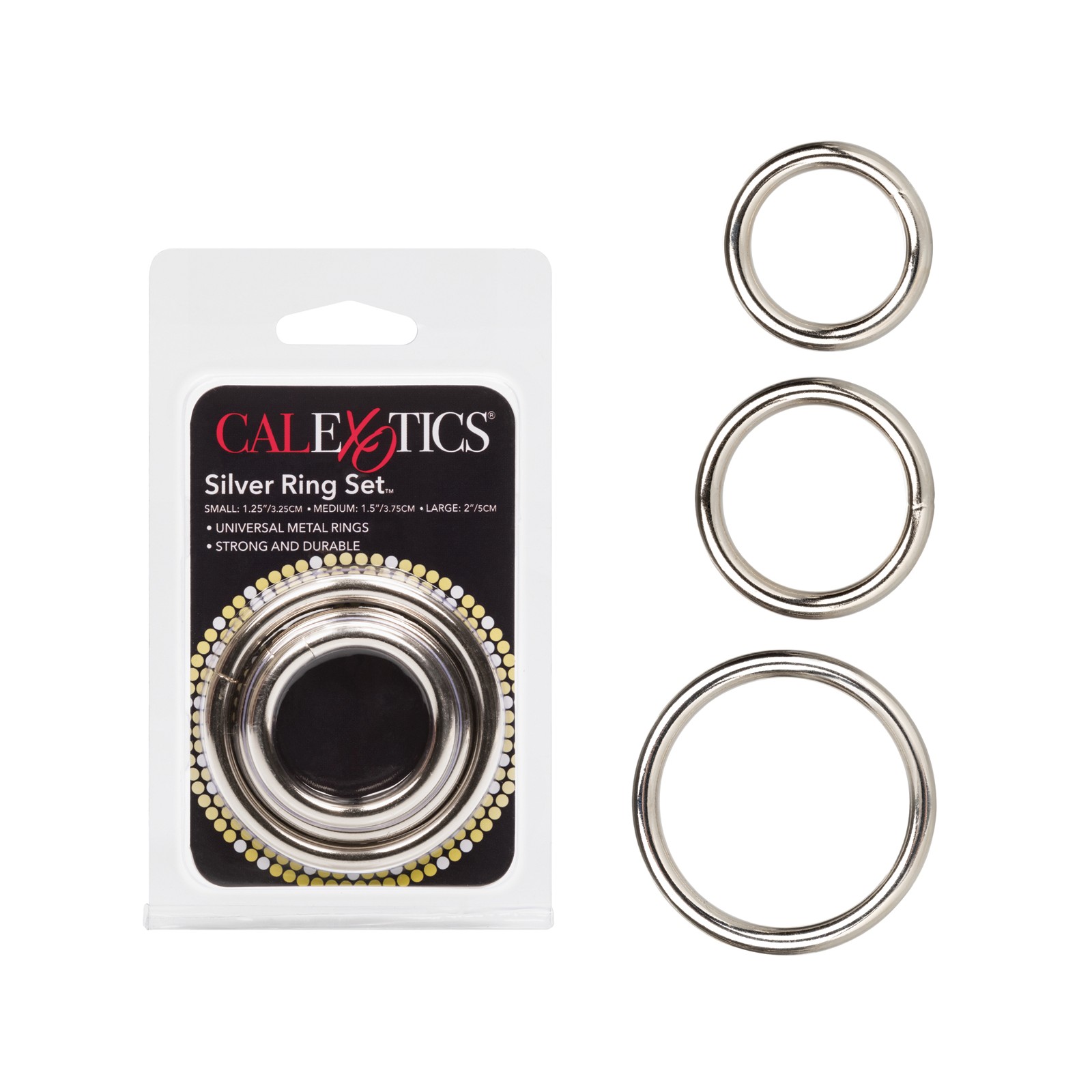 Silver Ring 3 Piece Set for Enhanced Pleasure Silver Ring 3 Piece Set for Enhanced Pleasure