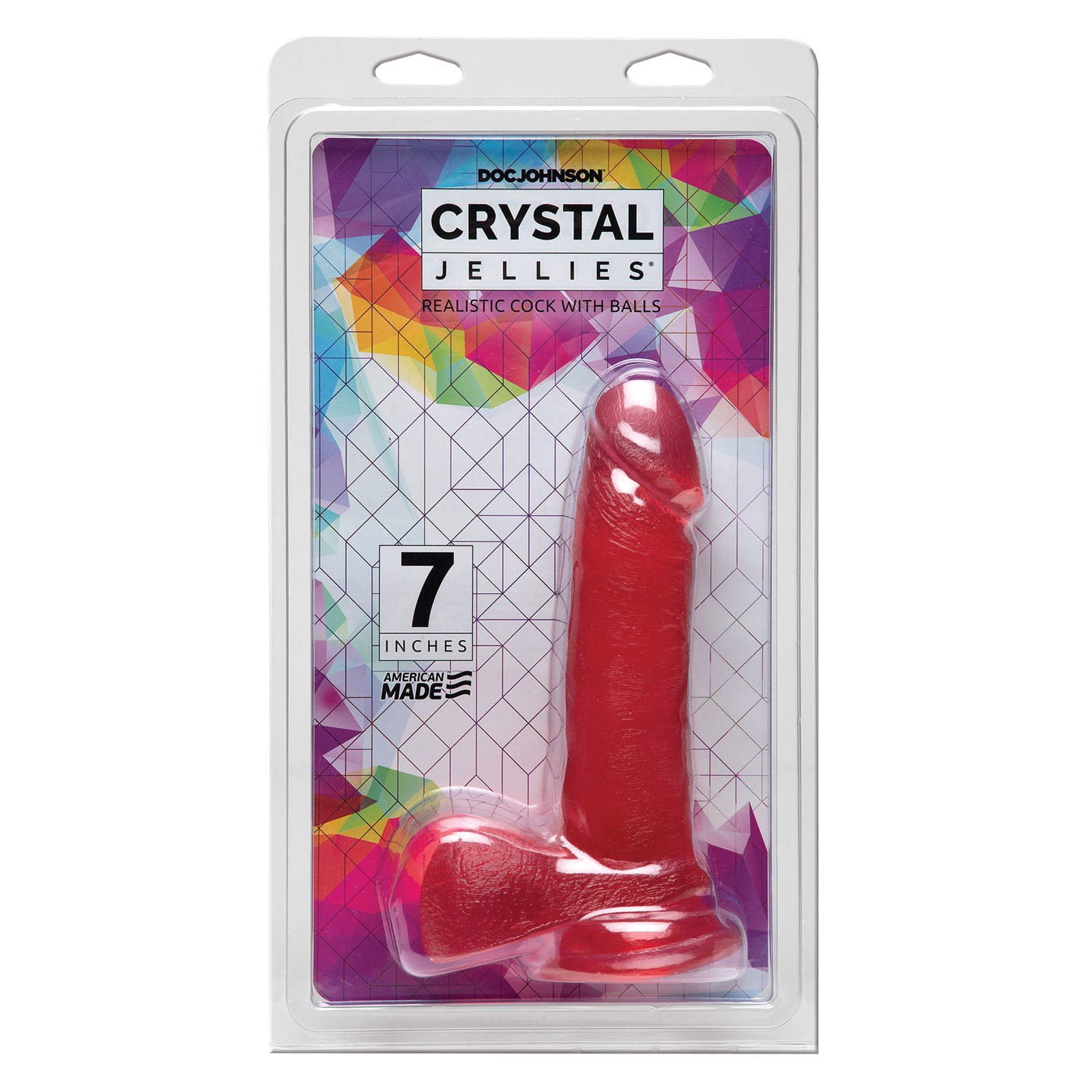 Polla Realista Crystal Jellies de 7 Pulgadas con Testículos - Placer Rosa Polla Realista Crystal Jellies de 7 Pulgadas con Testículos - Placer Rosa