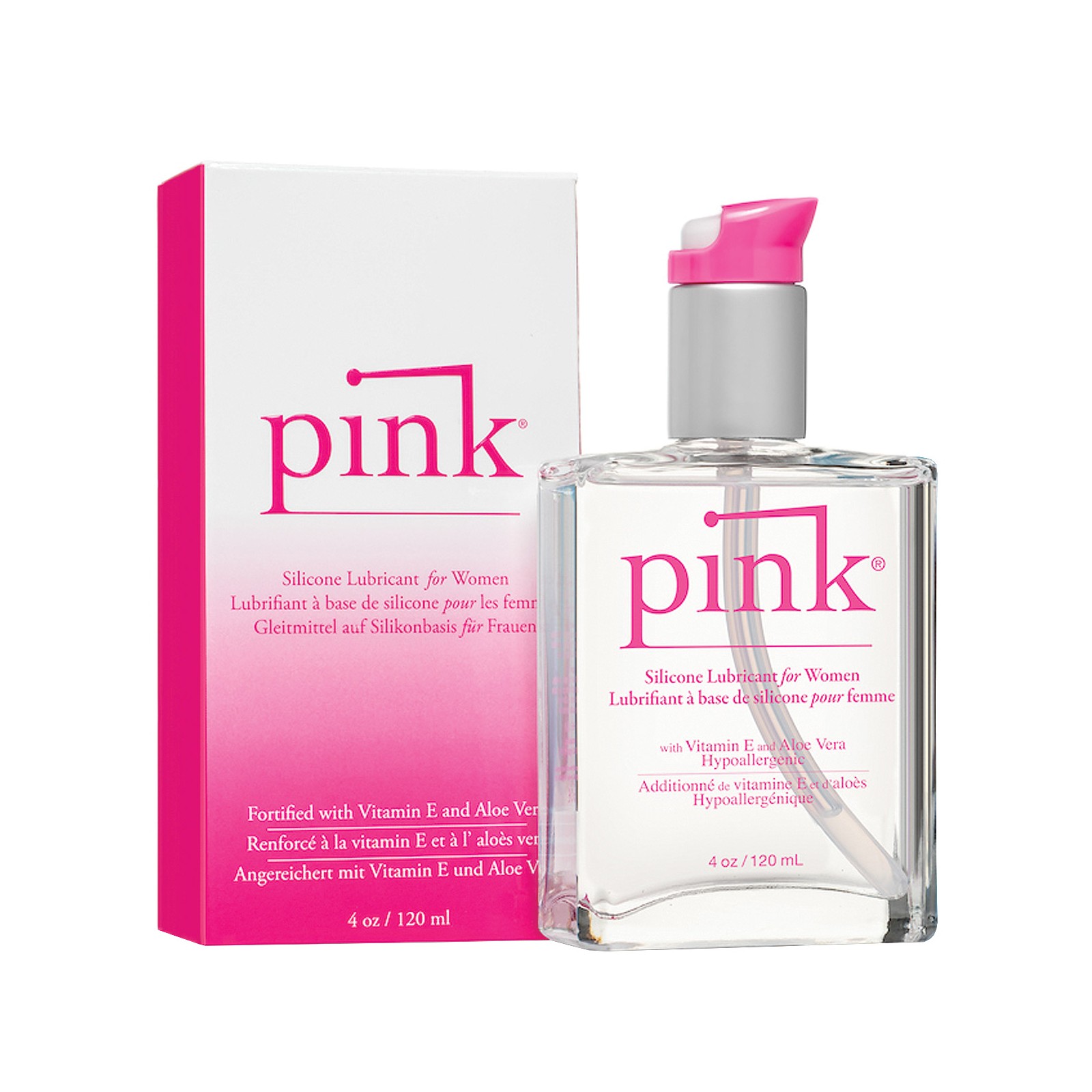 Lubricante de Silicona Rosa Botella de Vidrio 4 oz Lubricante de Silicona Rosa Botella de Vidrio 4 oz