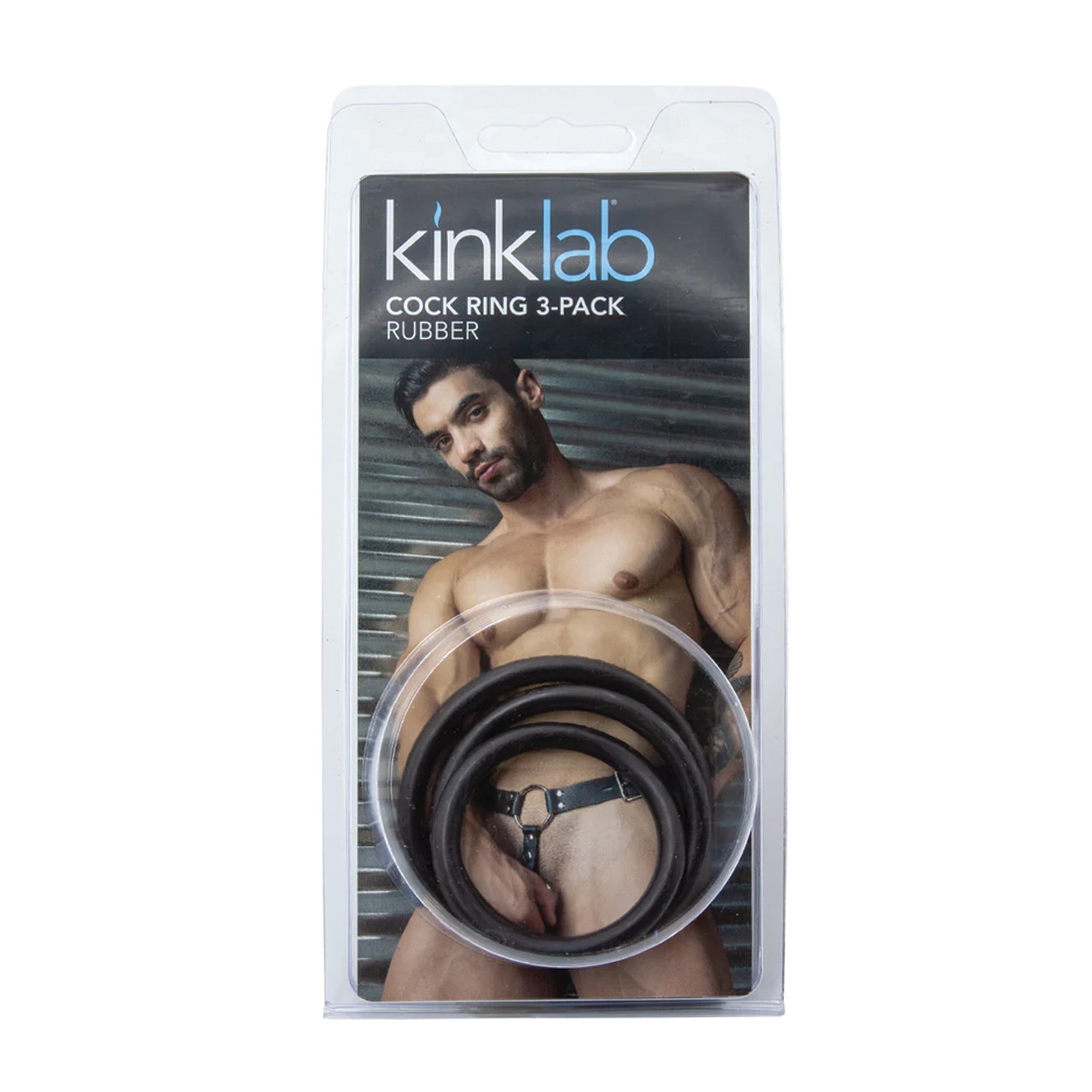 KinkLab Rubber Cock Ring Pack of 3 KinkLab Rubber Cock Ring Pack of 3