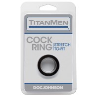Anillo para Pene Titanmen Stretch To Fit Negro