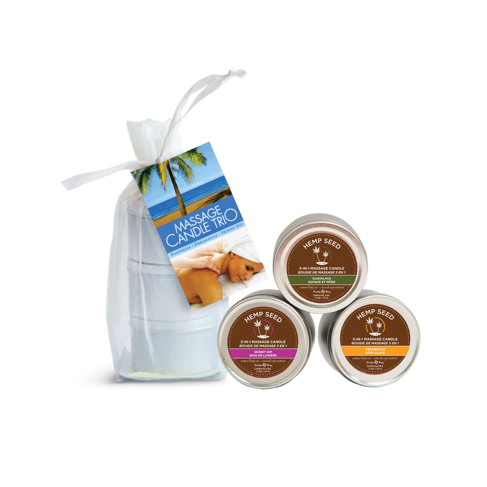 Earthly Body Massage Candle Trio for Sensual Relaxation Earthly Body Massage Candle Trio for Sensual Relaxation