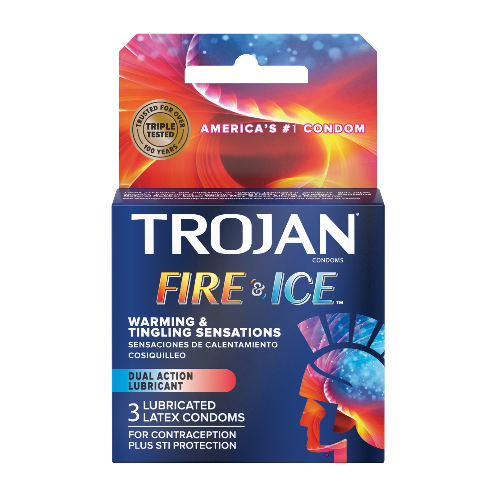 Trojan Fire and Ice Condoms Box of 3 Trojan Fire and Ice Condoms Box of 3