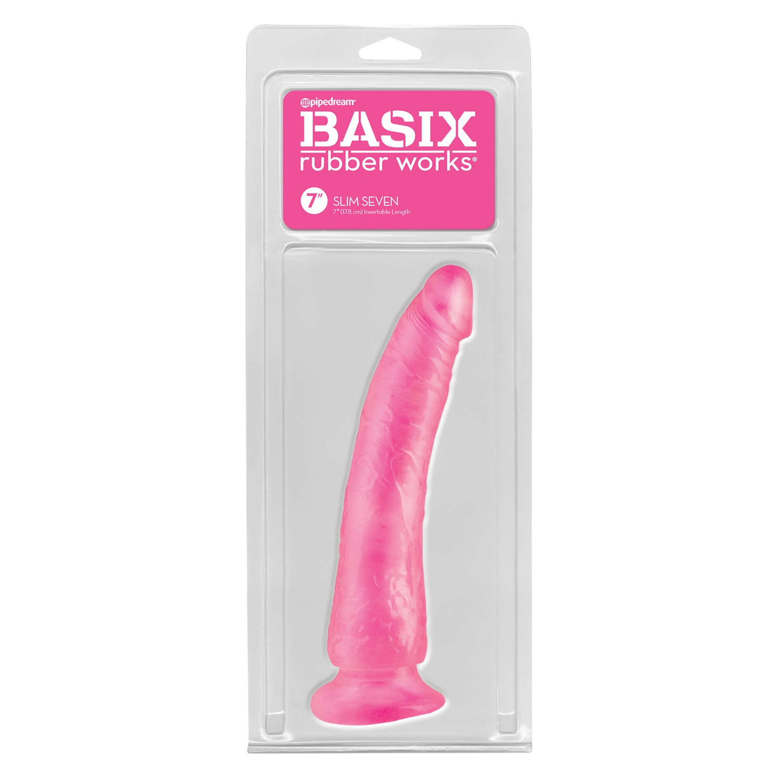Basix Rubber Works 7 Slim Dong Pink - Comfortable and Flexible Basix Rubber Works 7 Slim Dong Pink - Comfortable and Flexible