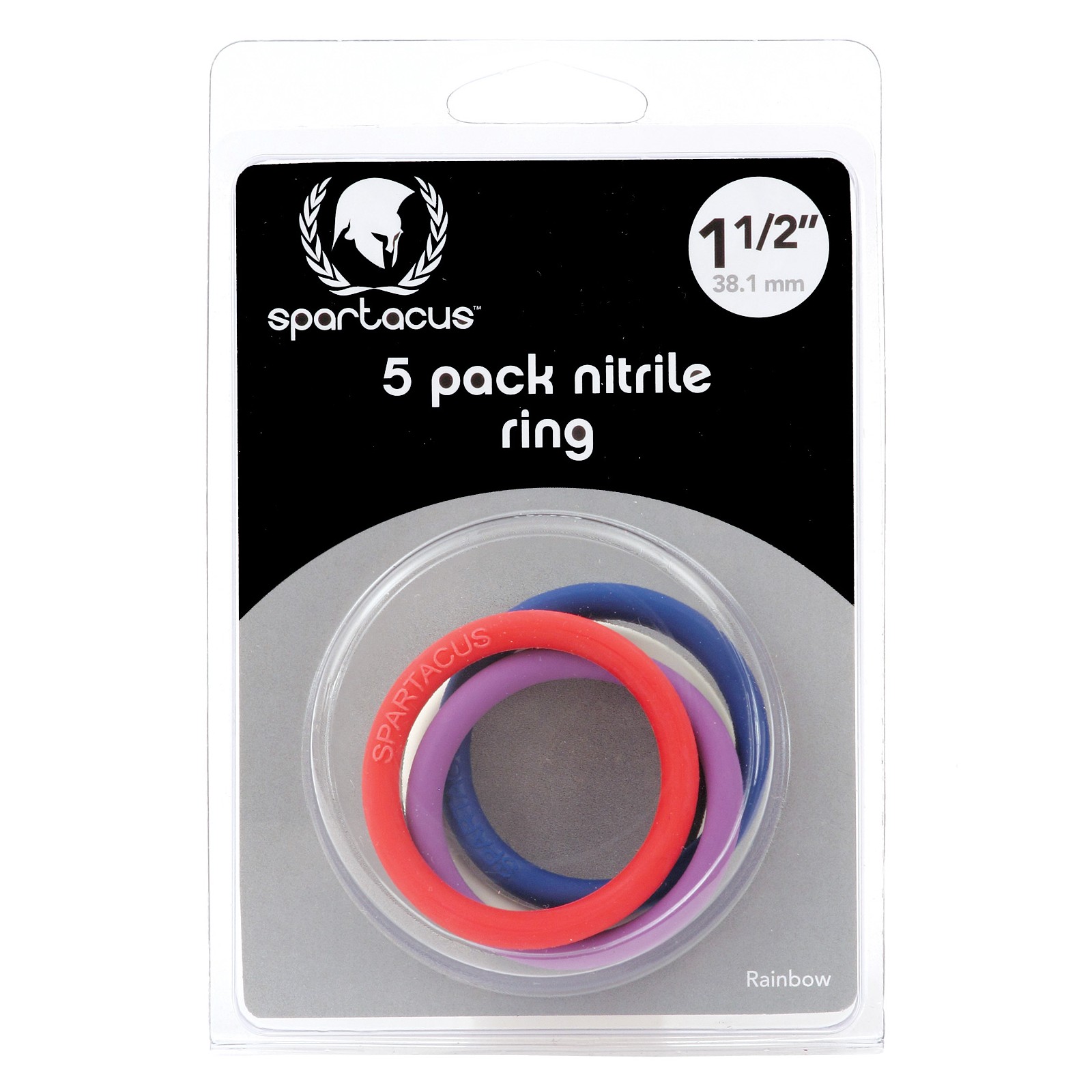 Set de Aros para el Pene Spartacus Nitrilo 1.5 Pulgadas Colores Variados Set de Aros para el Pene Spartacus Nitrilo 1.5 Pulgadas Colores Variados