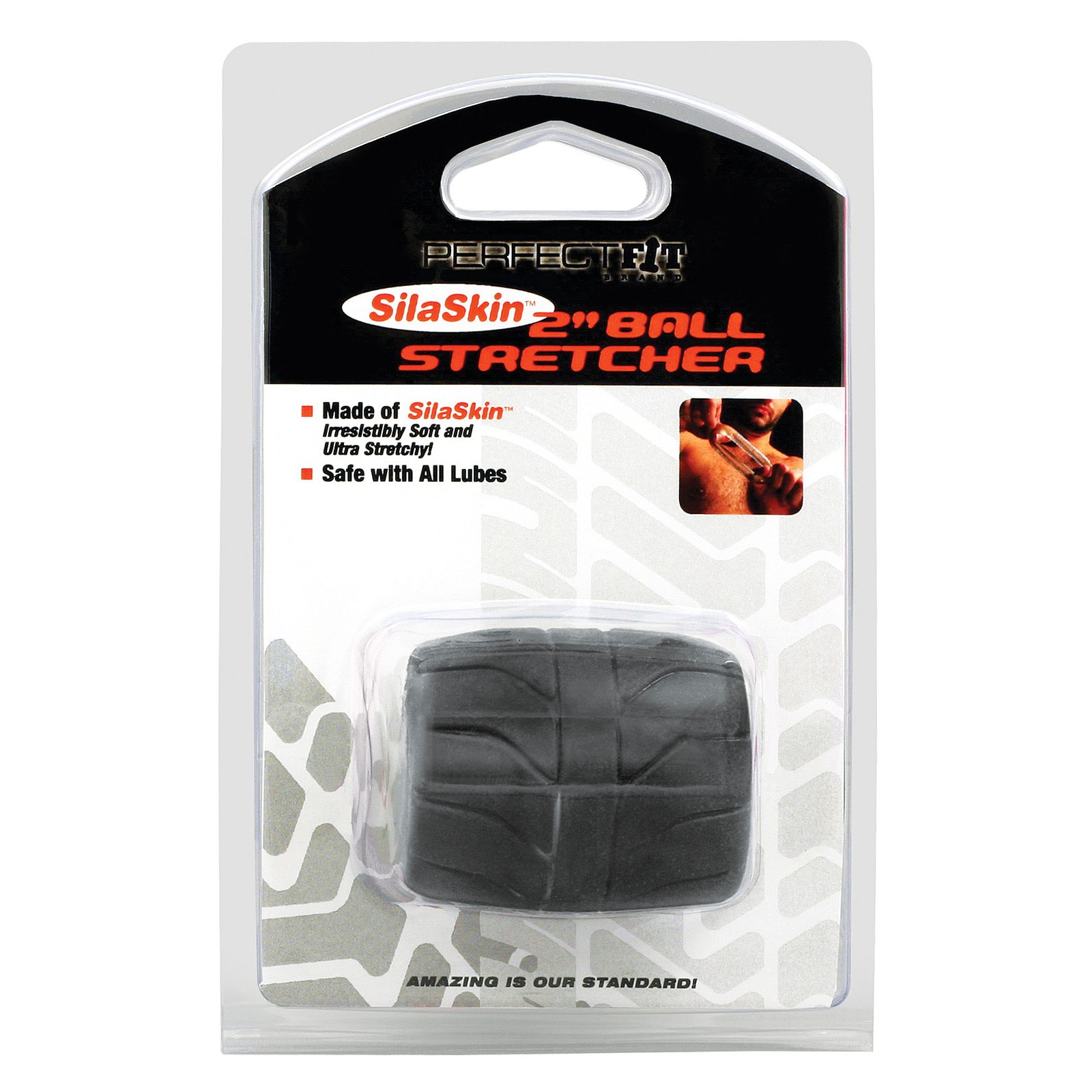 Perfect Fit Stretchador de Testículos SilaSkin Negro Perfect Fit Stretchador de Testículos SilaSkin Negro
