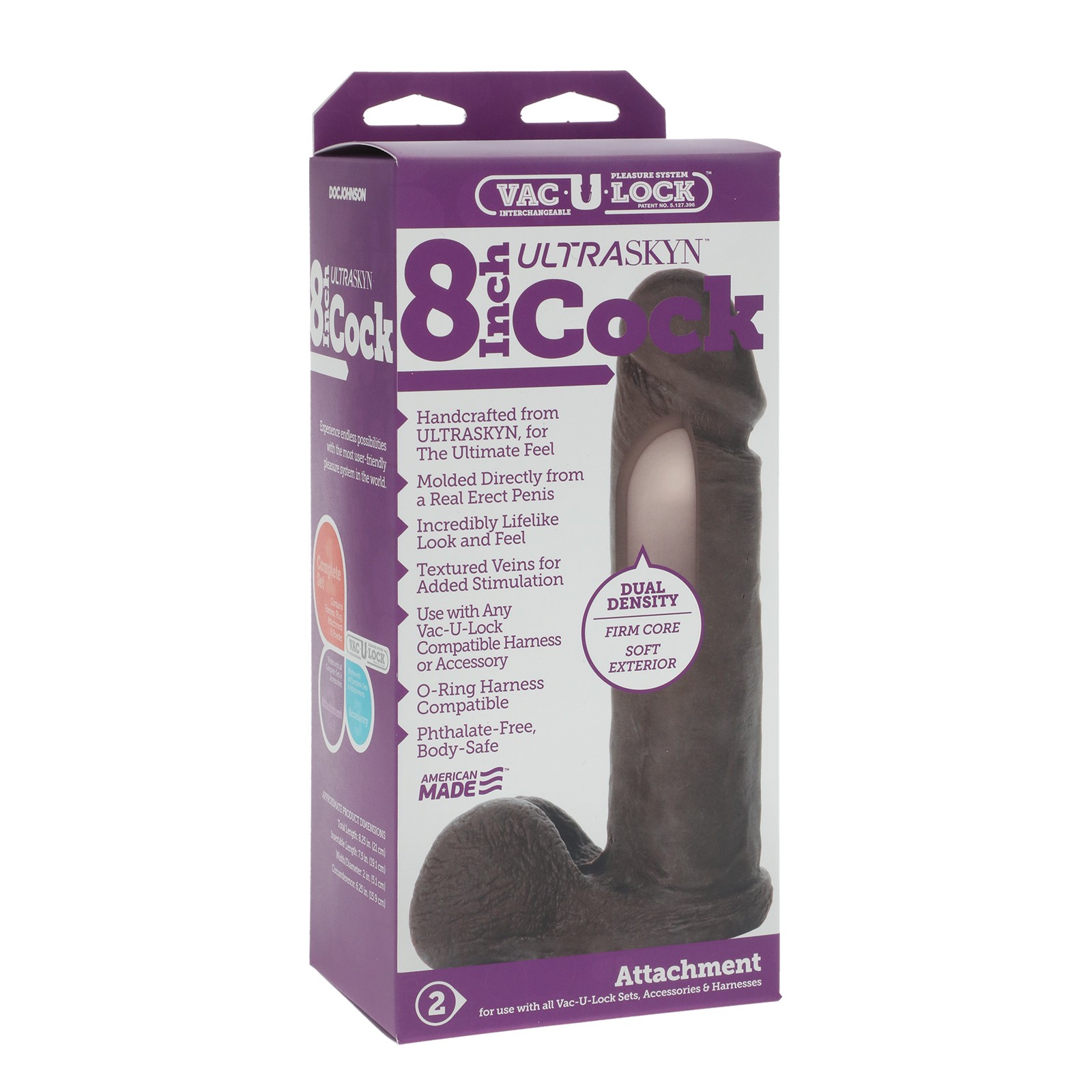 Accesorio de Pene de 8 Pulgadas Vac-U-Lock para Placer Realista Accesorio de Pene de 8 Pulgadas Vac-U-Lock para Placer Realista
