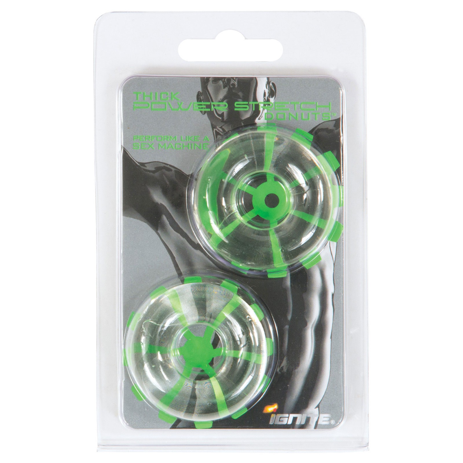 Ignite Thick Power Stretch Donuts - Clear Pack of 2 Ignite Thick Power Stretch Donuts - Clear Pack of 2