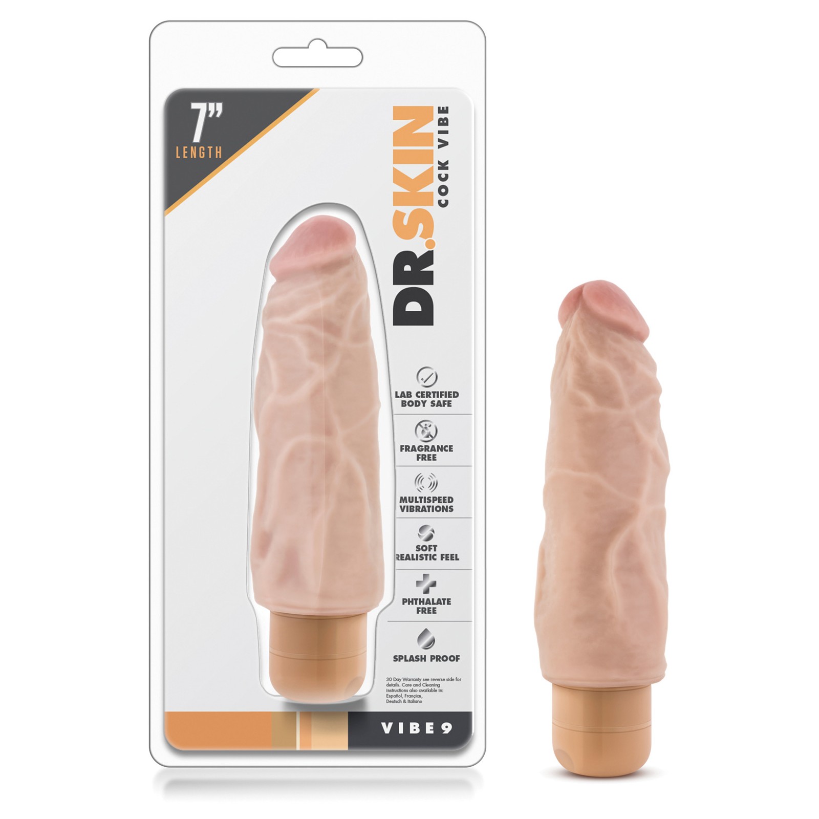 Dong de 7" Dr. Skin Vibe #9 - Vibrador Realista Dong de 7" Dr. Skin Vibe #9 - Vibrador Realista