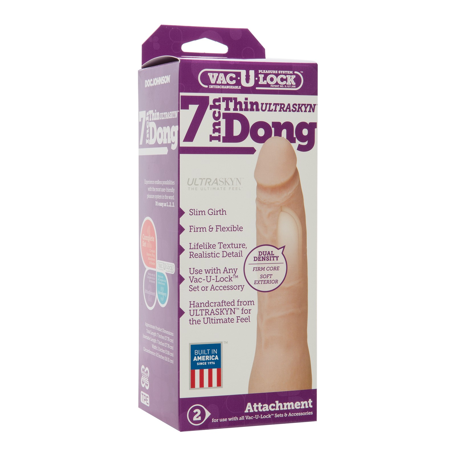 Vac-U-Lock Dong Ultraskyn 7" - Blanco Vac-U-Lock Dong Ultraskyn 7" - Blanco