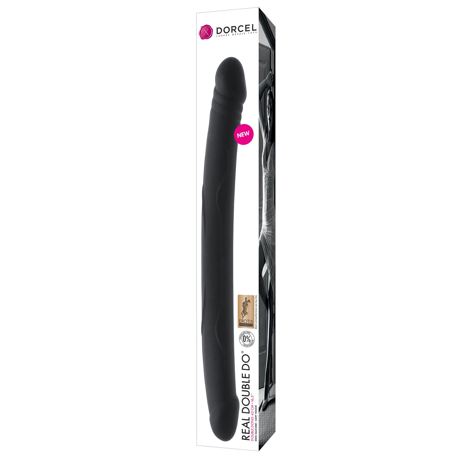 Dong Dorcel Real Double Do Negro 16.5 pulgadas Dong Dorcel Real Double Do Negro 16.5 pulgadas