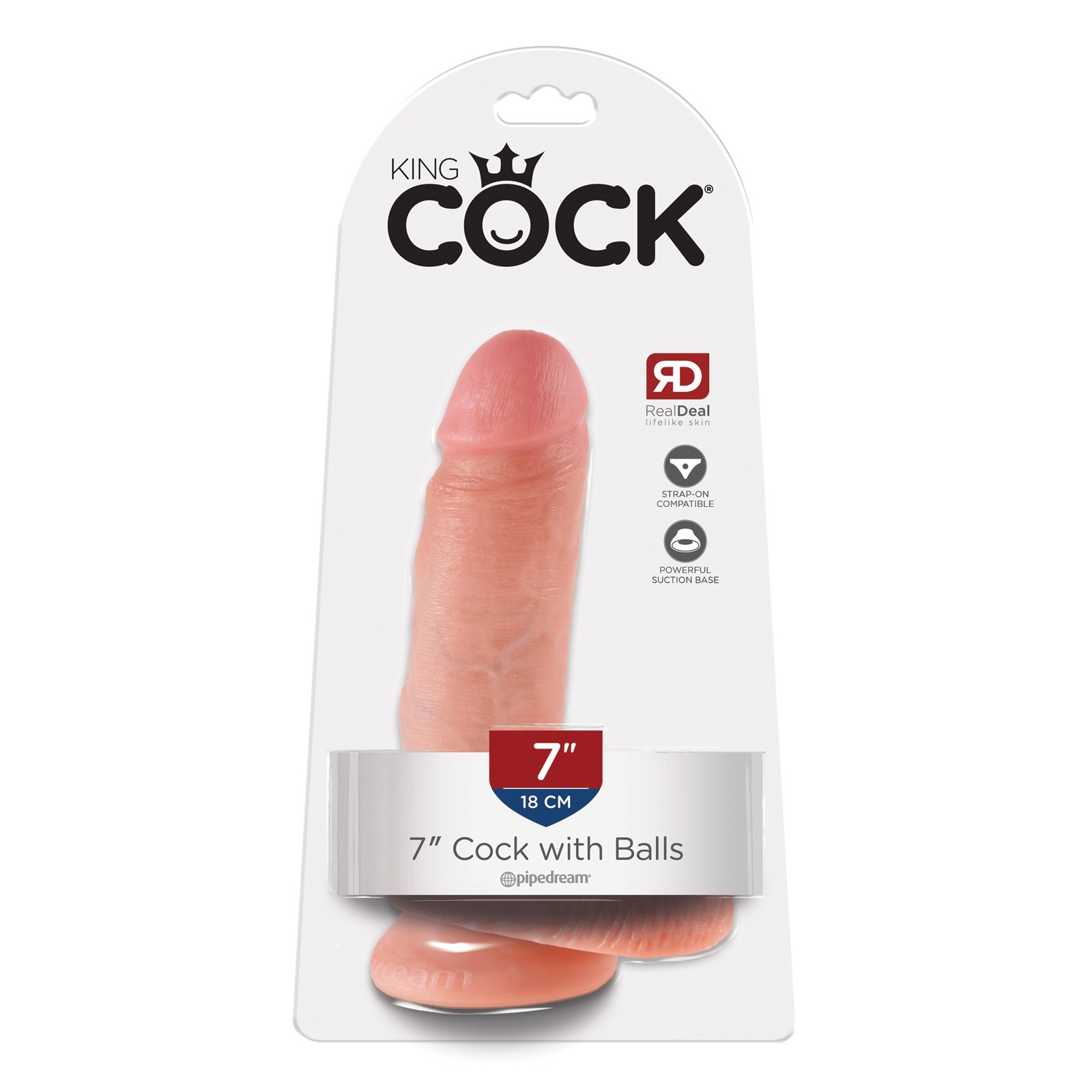 King Cock 7" Cock with Balls for Ultimate Pleasure King Cock 7" Cock with Balls for Ultimate Pleasure