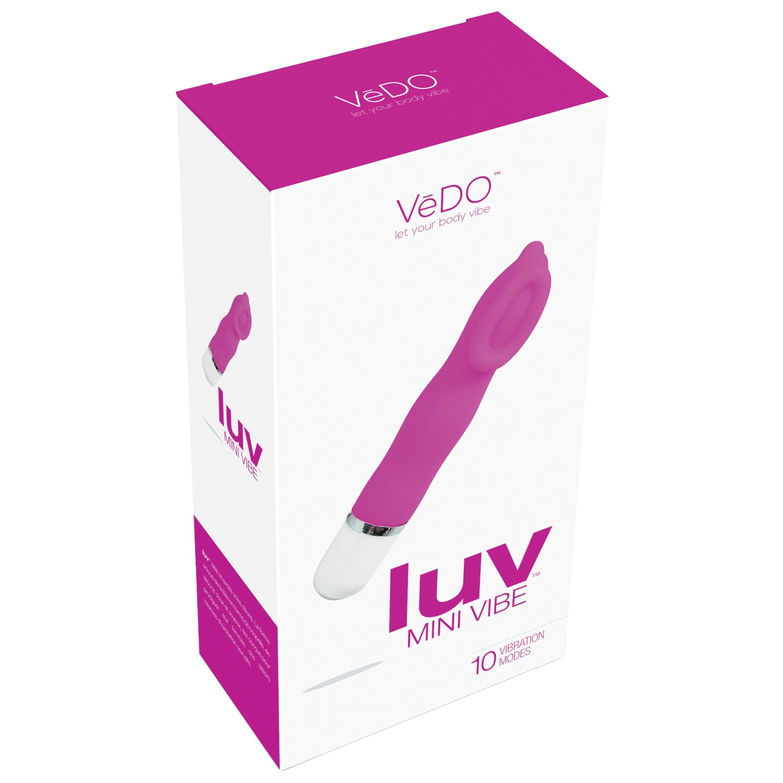 Vibrador VeDO Luv Mini Caliente en la Cama Rosa Vibrador VeDO Luv Mini Caliente en la Cama Rosa