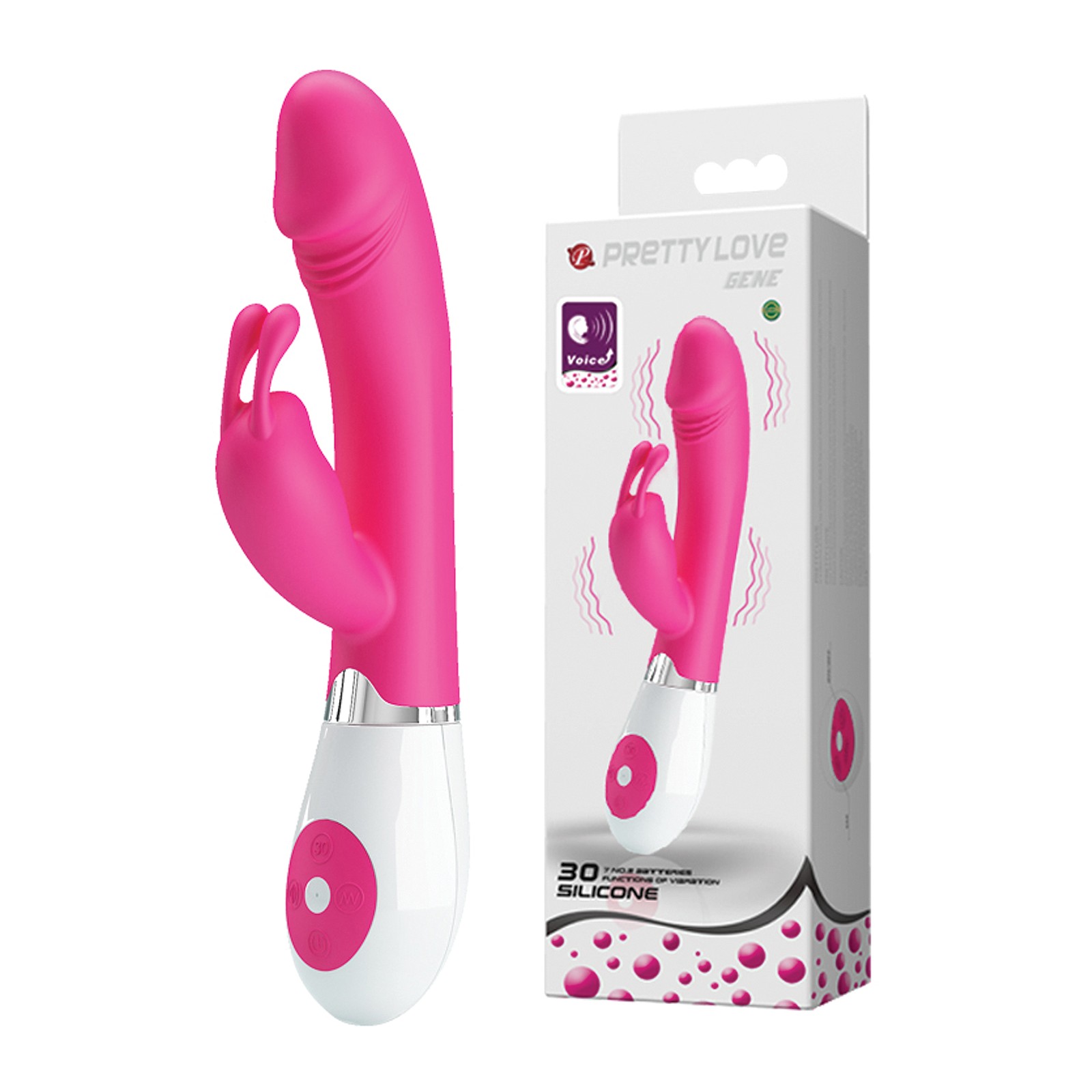 Pretty Love Gene Vibrador Conejo Controlado por Voz en Fucsia Pretty Love Gene Vibrador Conejo Controlado por Voz en Fucsia